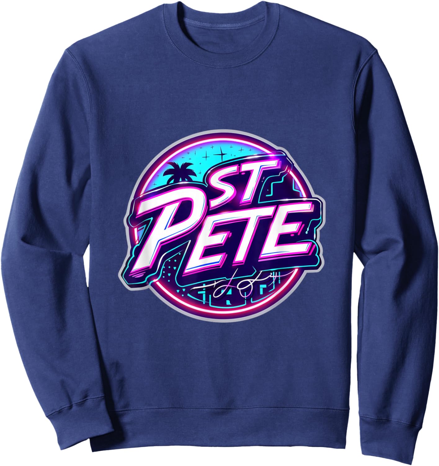 St. Pete Beach Florida St. Petersburg Palm Trees Sunshine Sweatshirt - Sweatshirt | Navy