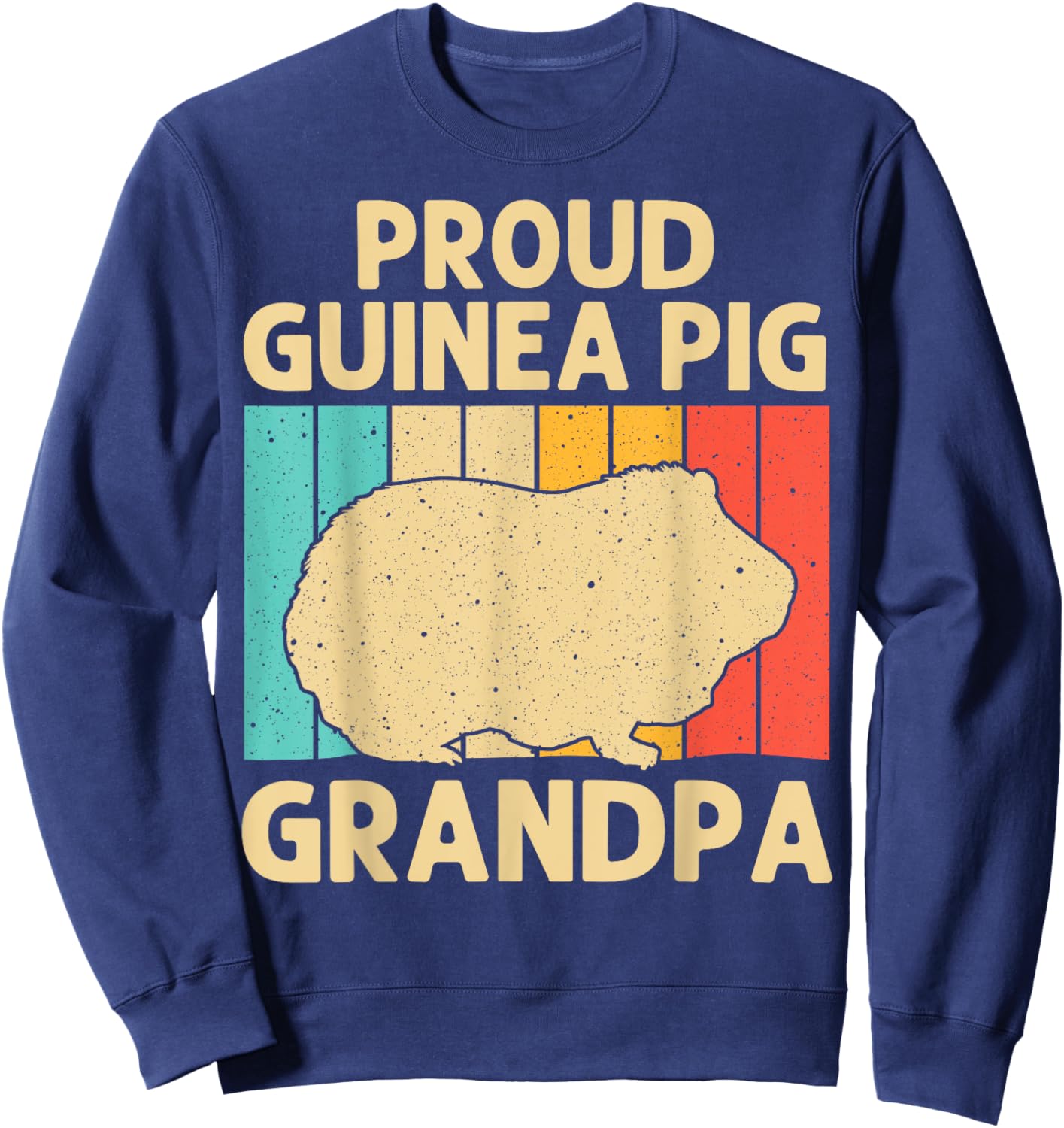 Funny Guinea Pig For Grandpa Potato Pet Lover Fluffy Sweatshirt - Sweatshirt | Navy