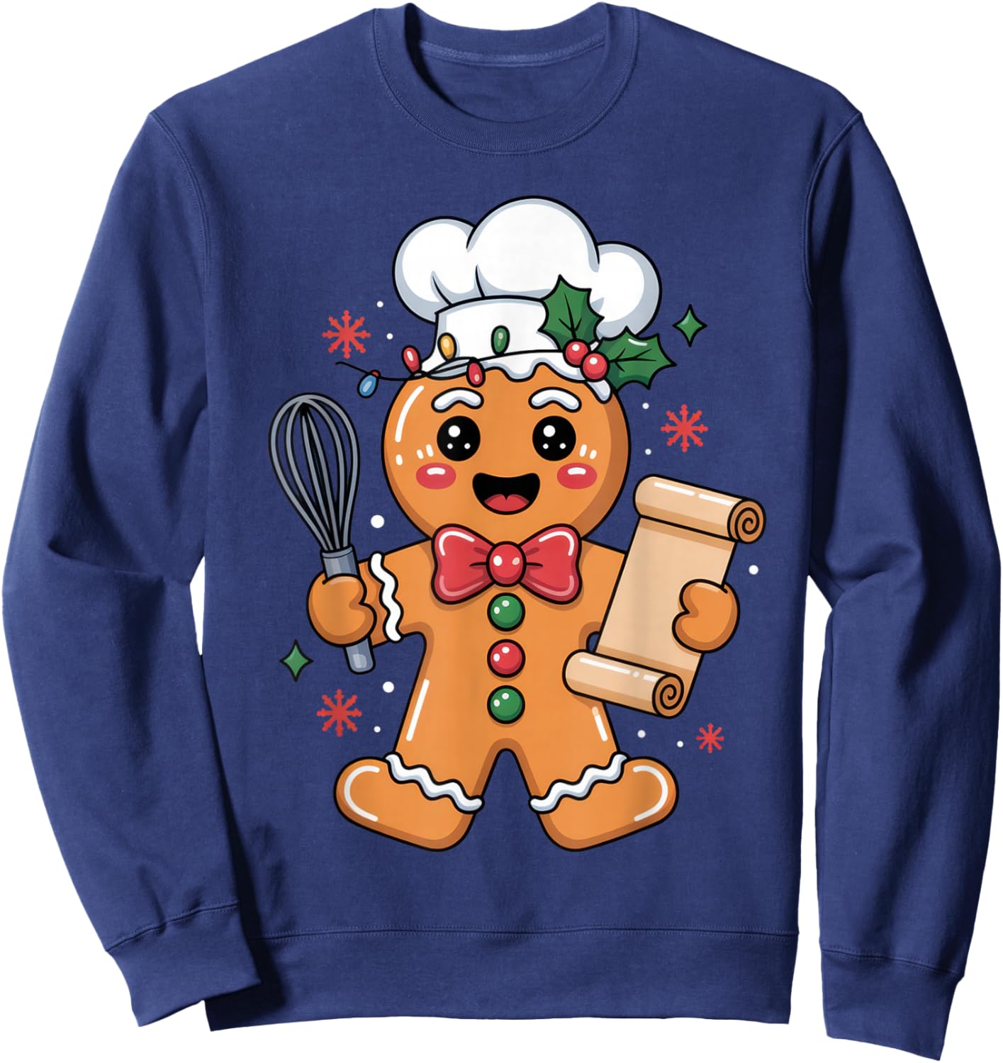 Gingerbread Chef Lovers Christmas Fun Holiday Season Apparel Sweatshirt - Sweatshirt | Navy