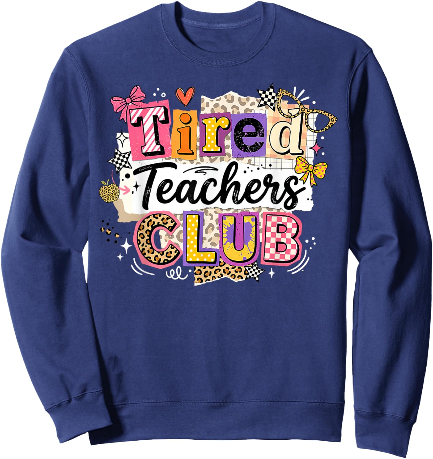 Tired Teachers Summer Club Funny Teacher Summer Vacation Sweatshirt - Sweatshirt | Navy