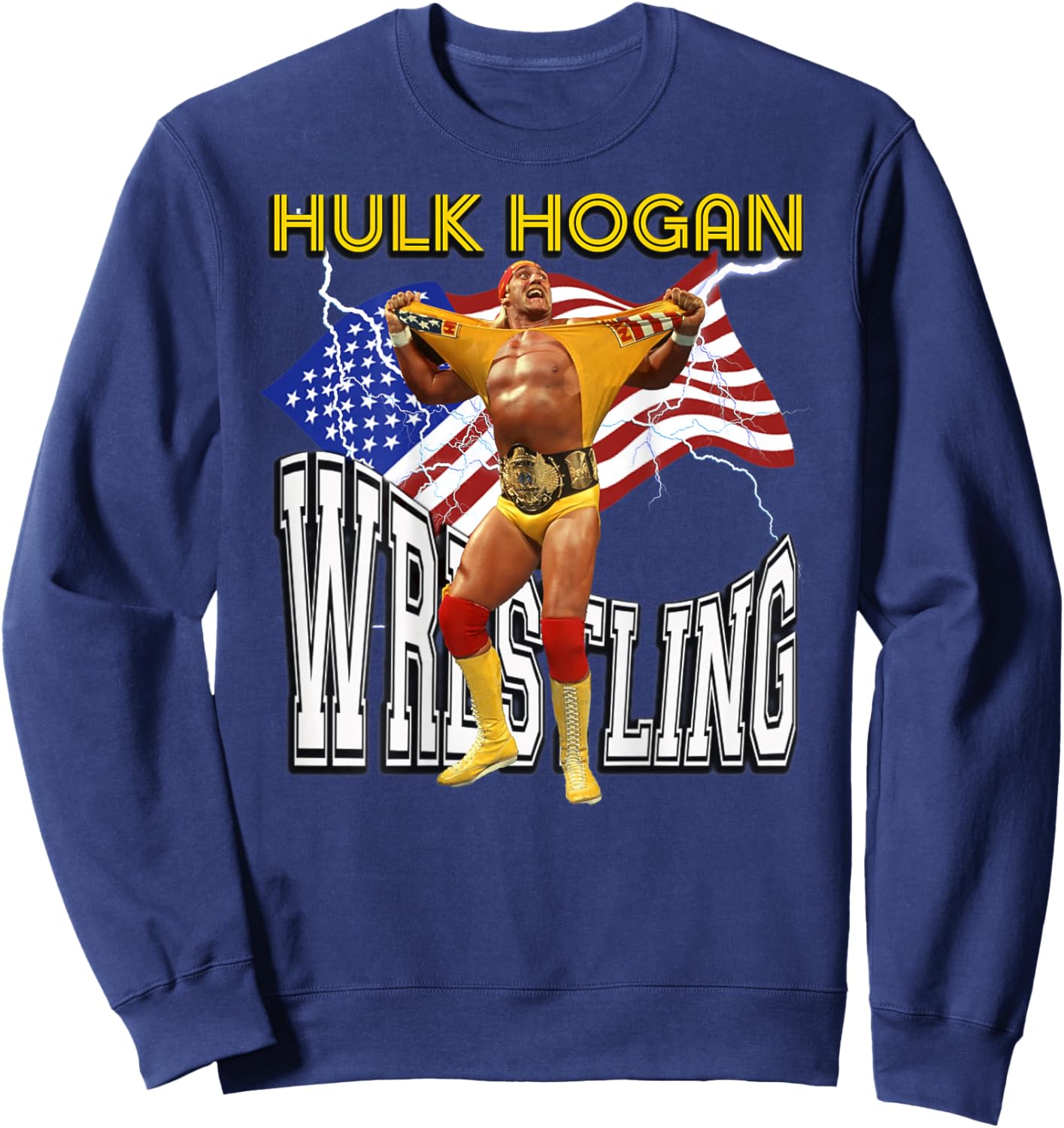 Hulk Hogan_007_Back Printed Sweatshirt - Sweatshirt | Navy