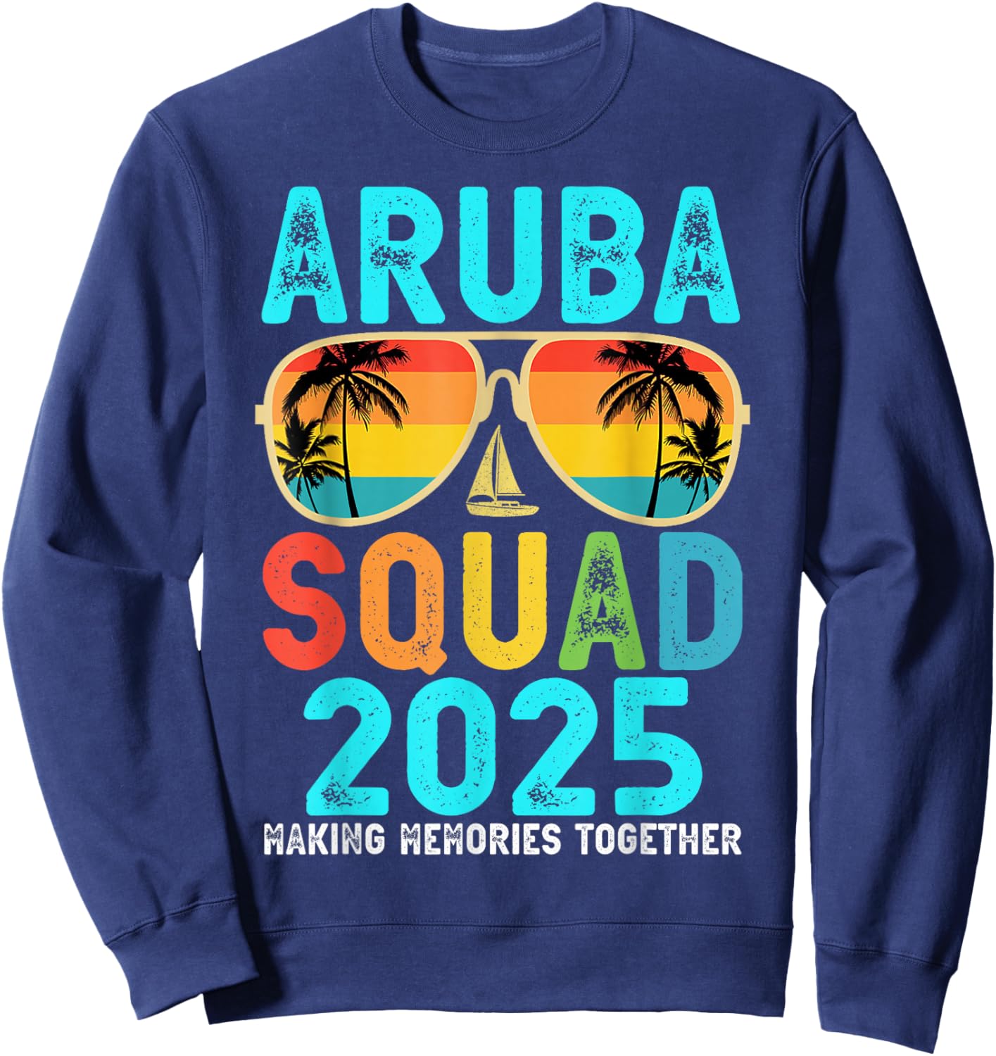 Aruba Squad 2025 Vacation Friends Family Matching Group Sweatshirt - Sweatshirt | Navy