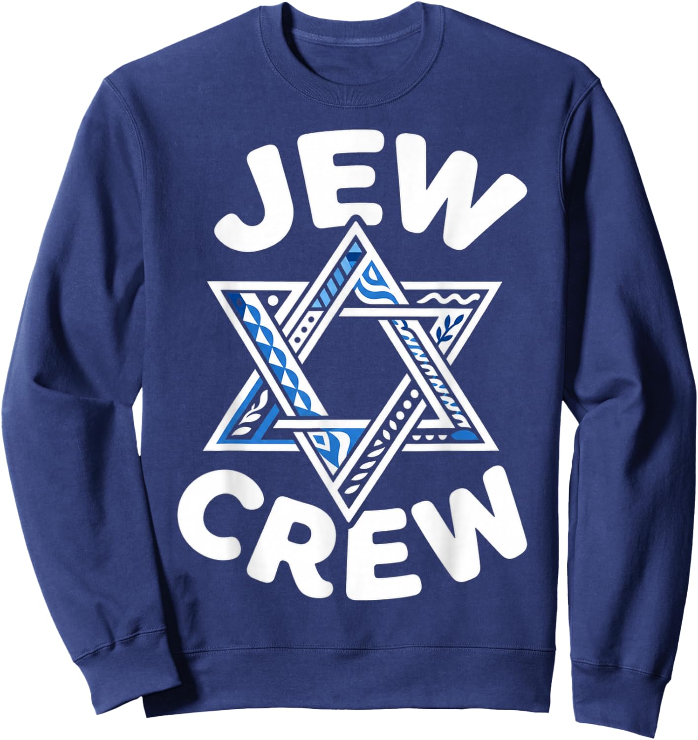 Jew Crew Star of David Graphic Design Sweatshirt - Sweatshirt | Navy