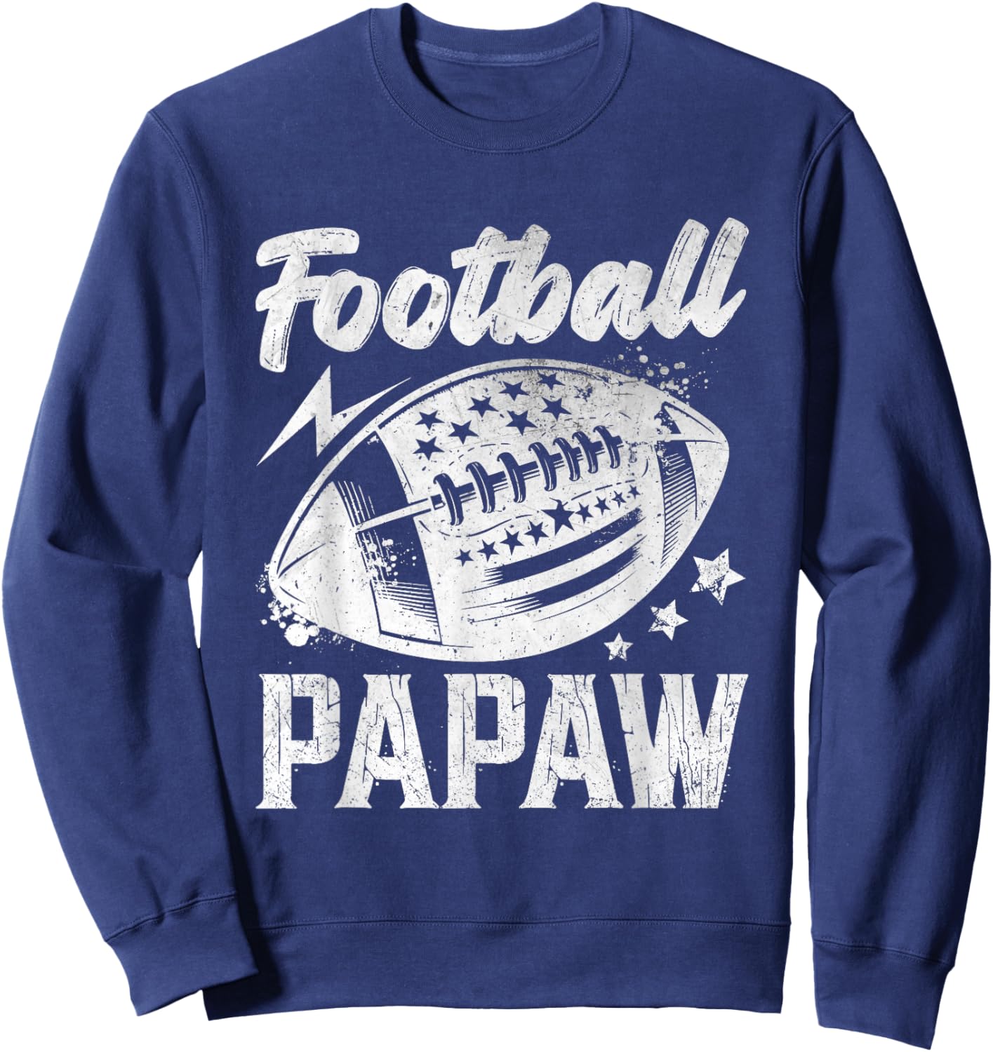 Vintage Football Papaw Gifts For Father's Day Dad Grandpa Sweatshirt - Sweatshirt | Navy