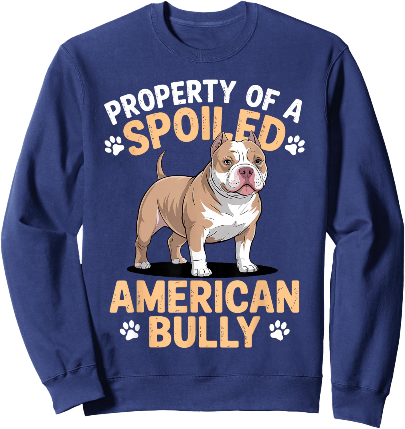 American Bully Art Women Kids American Bully Lover Sweatshirt - Sweatshirt | Navy