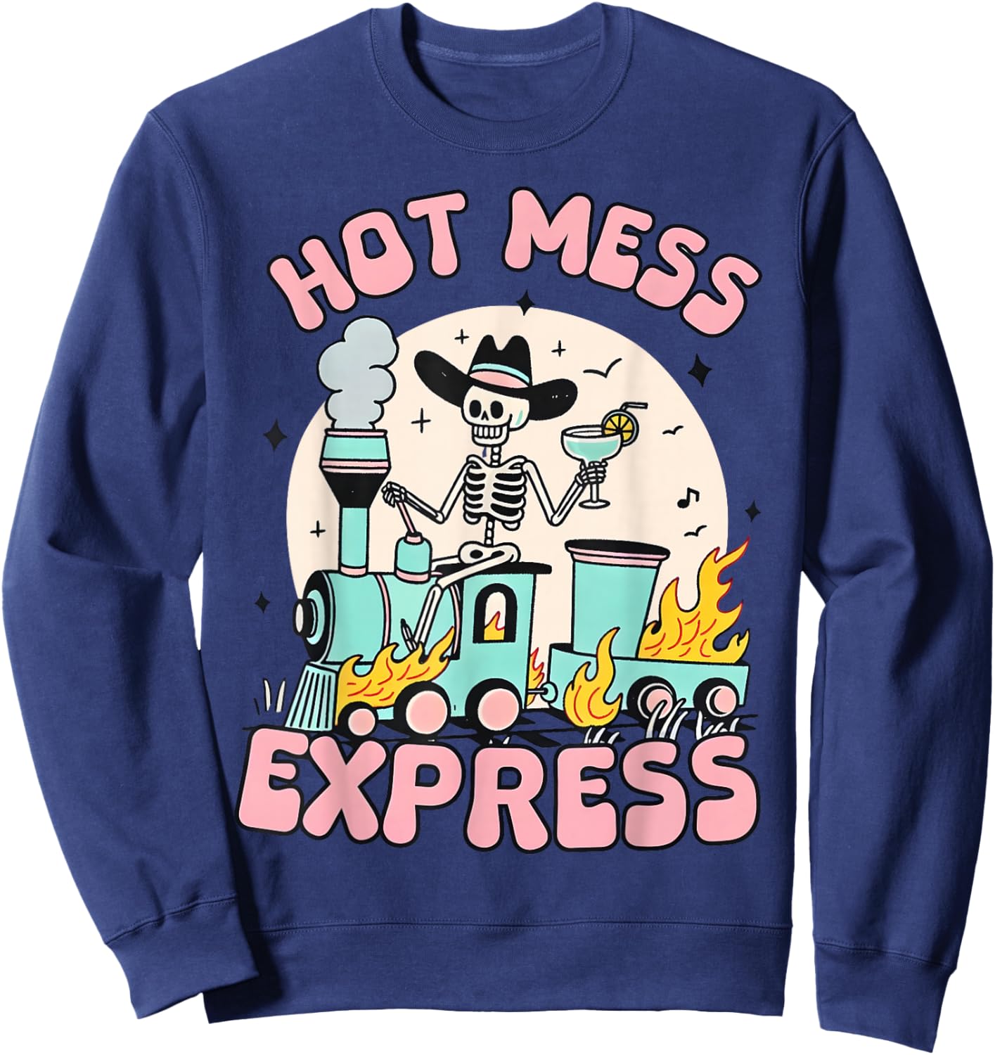 Hot Mess Express Mental Health Sweatshirt - Sweatshirt | Navy