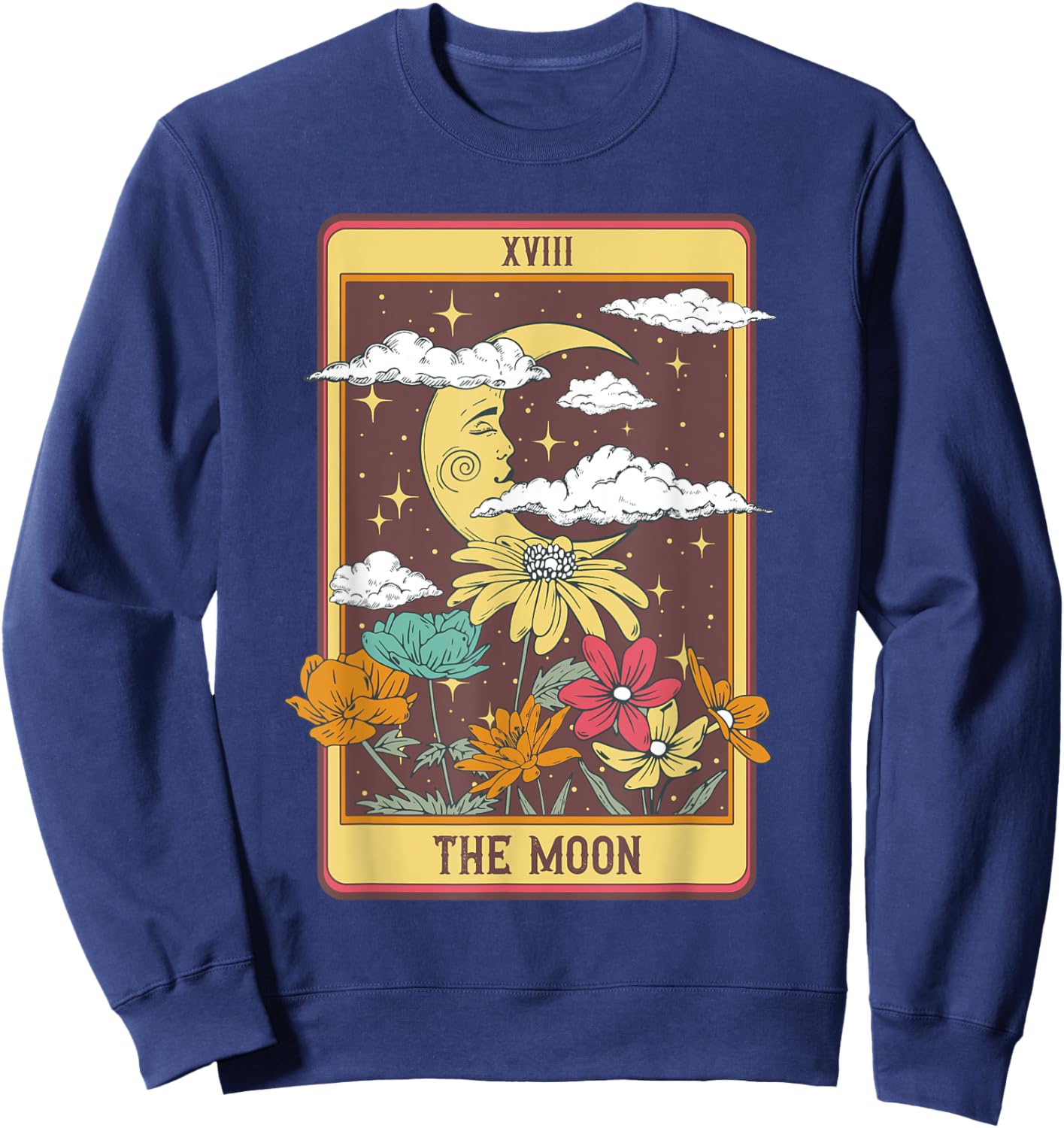 The Moon Tarot Card Sweatshirt - Sweatshirt | Navy