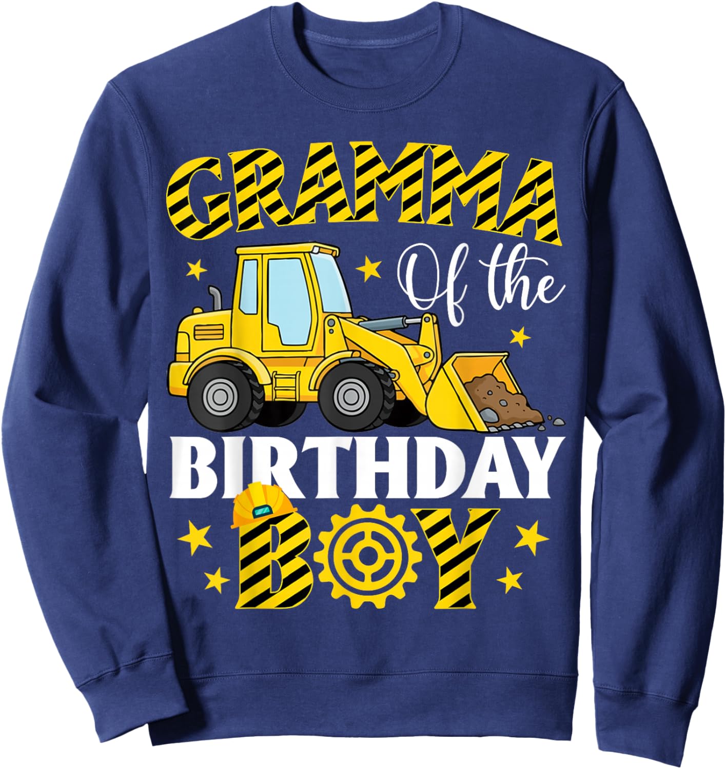 Construction Excavator Gramma of The Birthday Boy Sweatshirt - Sweatshirt | Navy