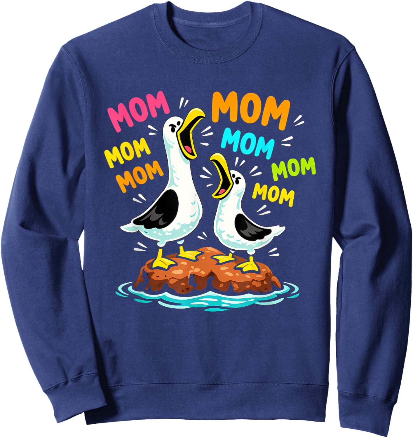Mama Möwe Lustige Mama Möwen Muttertag Mama Humor Sweatshirt - Sweatshirt | Navy