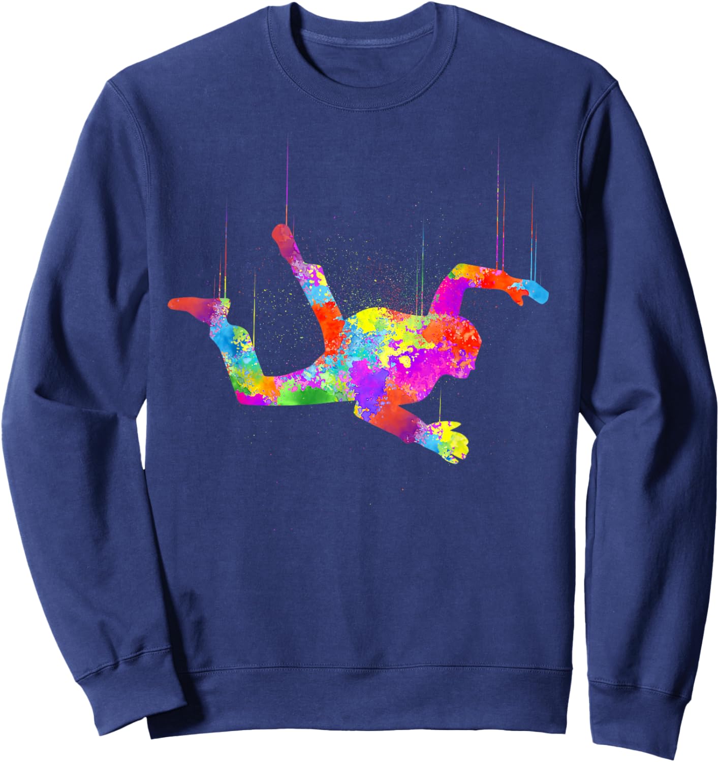 Cool Skydiving Art Women Indoor Skydive Sky Diving Sweatshirt - Sweatshirt | Navy