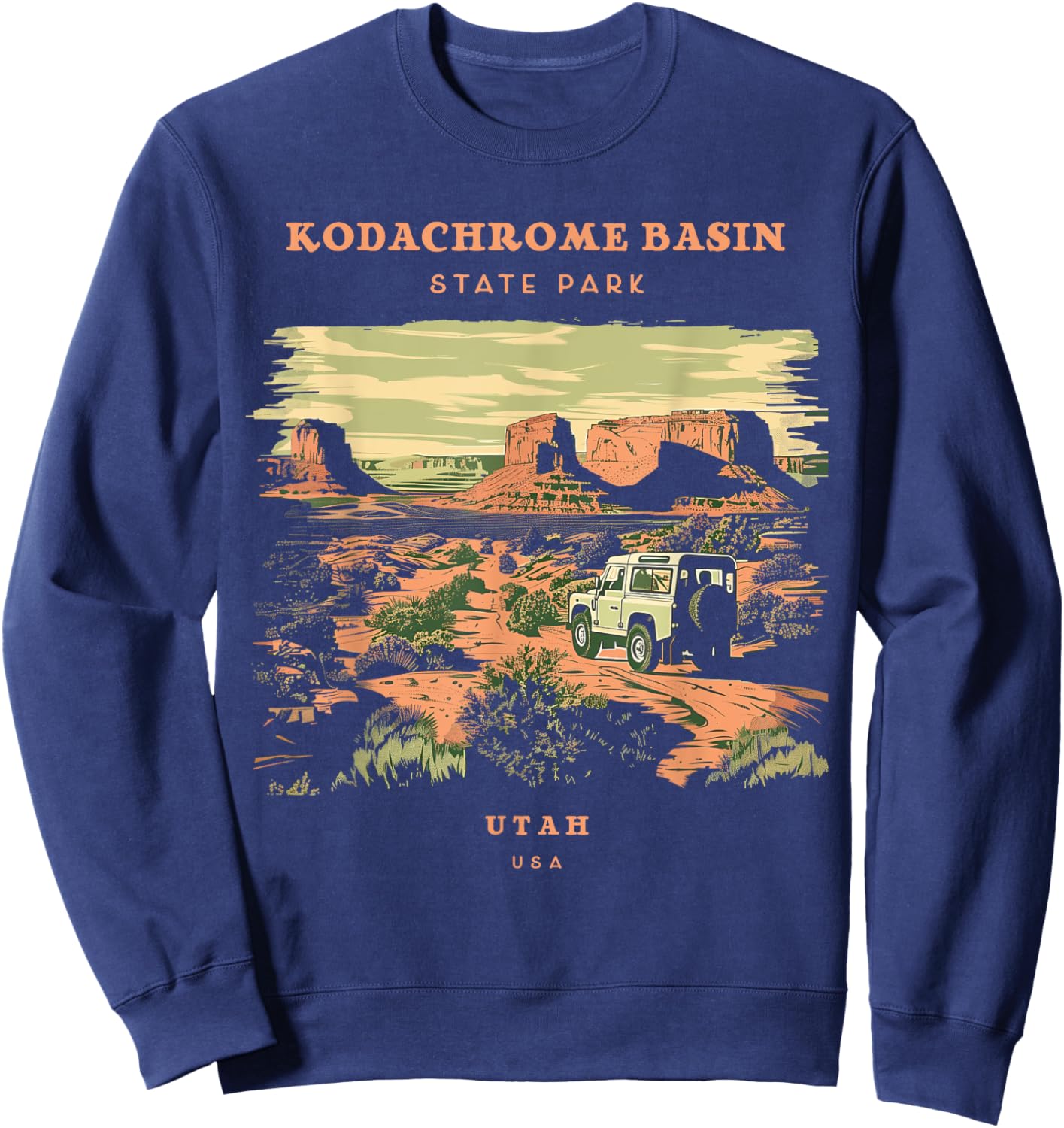 Kodachrome Basin State Park Utah Retro Vintage Sweatshirt - Sweatshirt | Navy