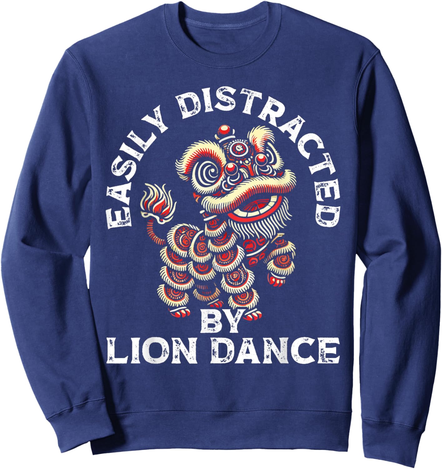 Lion Dance Lunar New Year Chinese New Year Lion Dance Sweatshirt - Sweatshirt | Navy