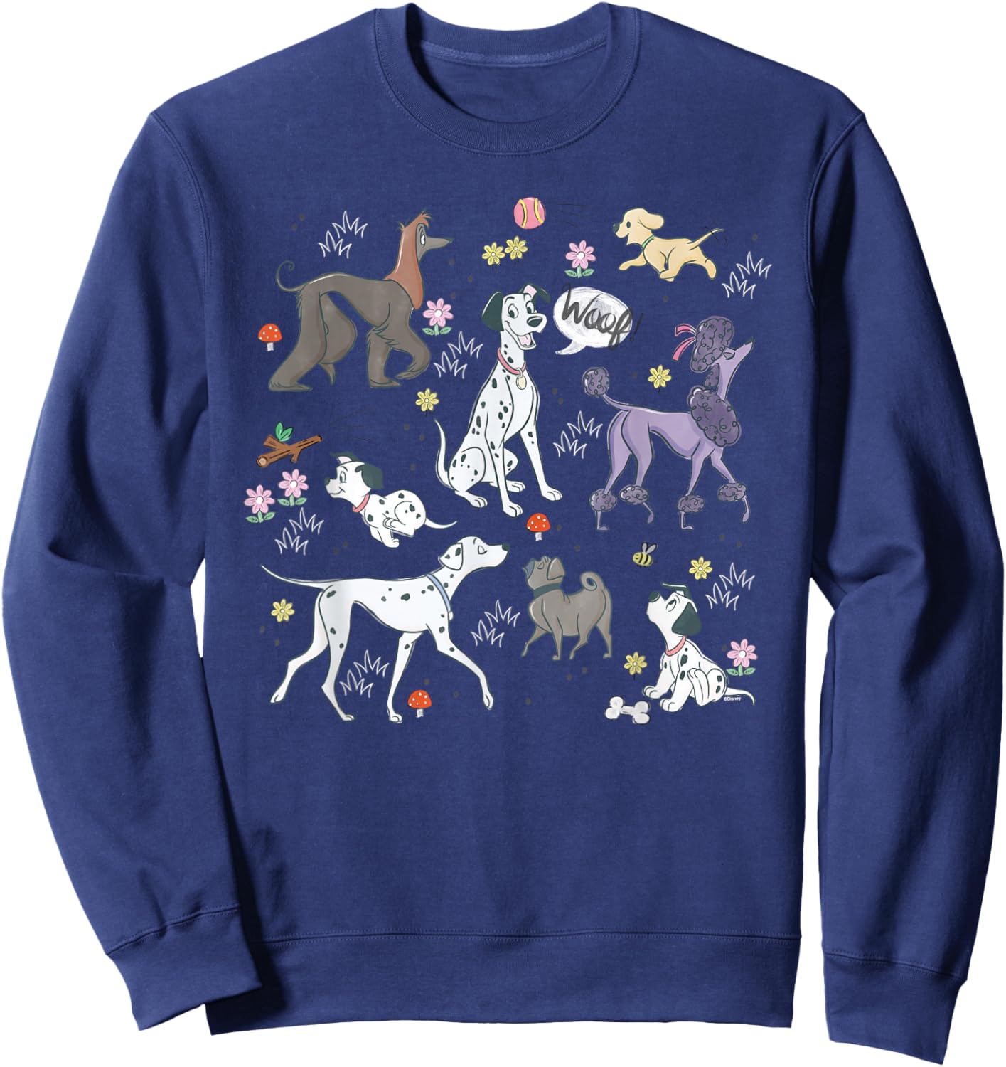Disney 101 Dalmatians 65th Anniversary Pongo's Dog Park Pals Sweatshirt - Sweatshirt | Navy