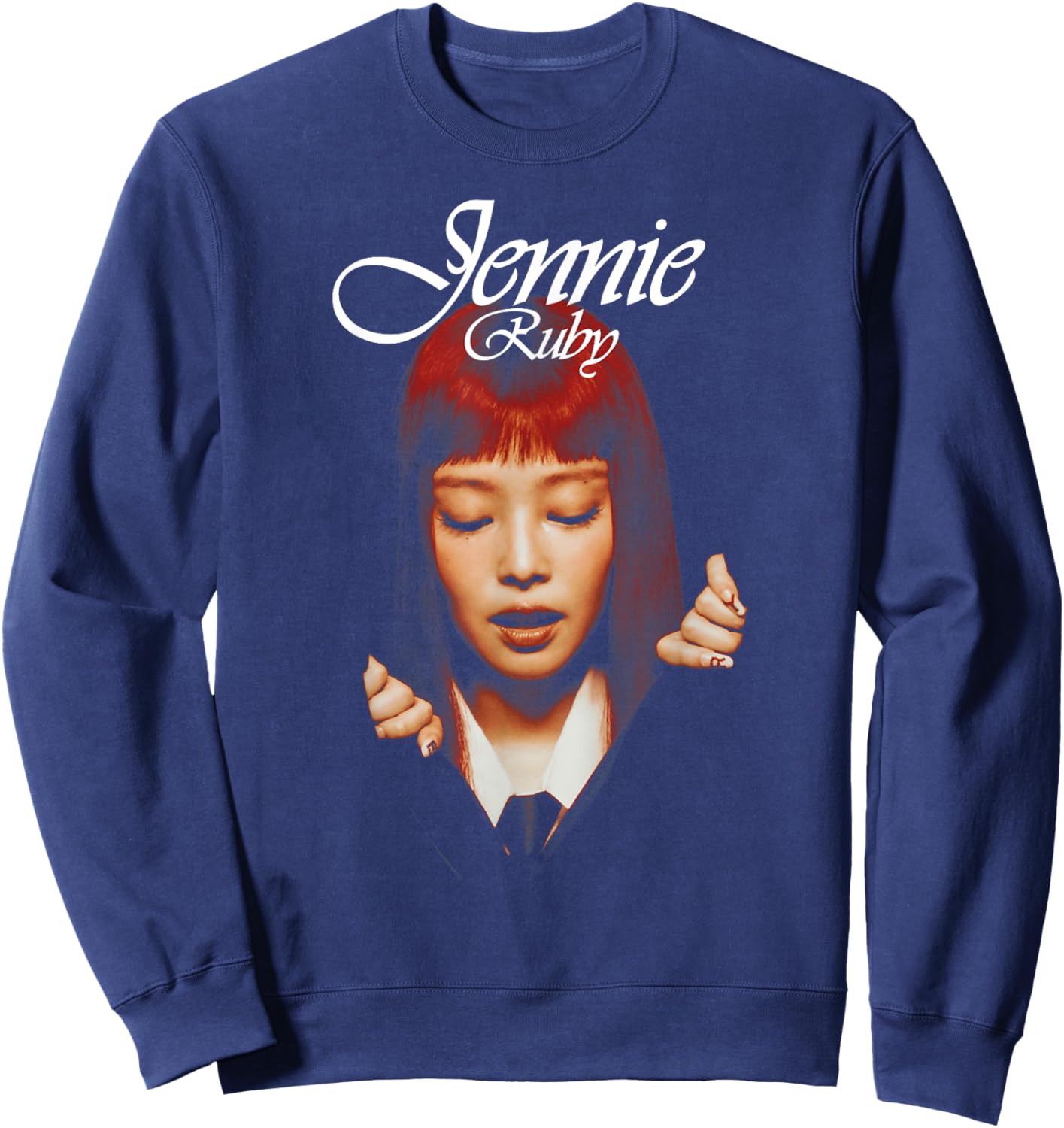 Jennie Album Cover , black, S Sweatshirt - Sweatshirt | Navy