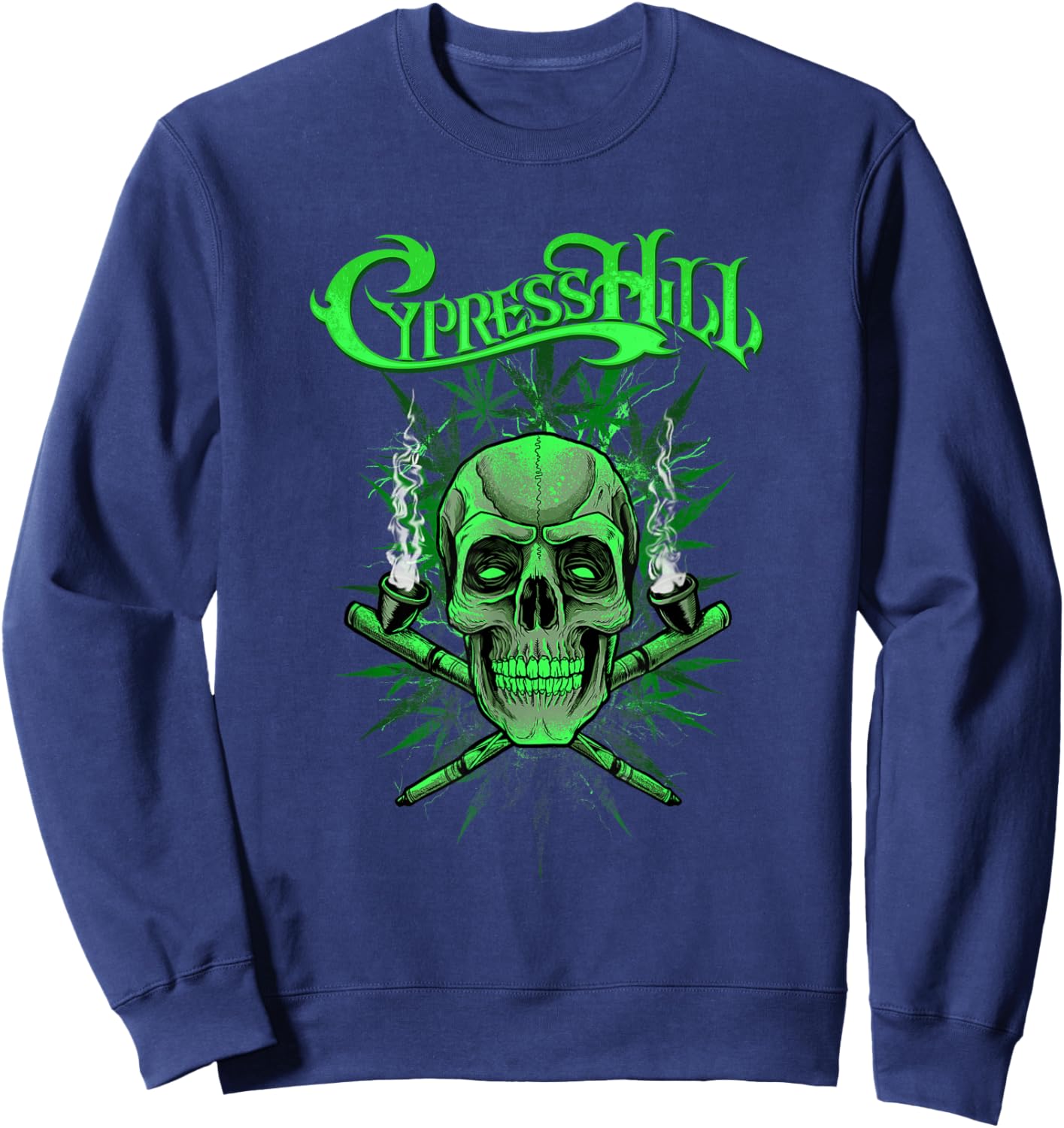 Cypress Hill Grüner Totenkopf Sweatshirt - Sweatshirt | Navy