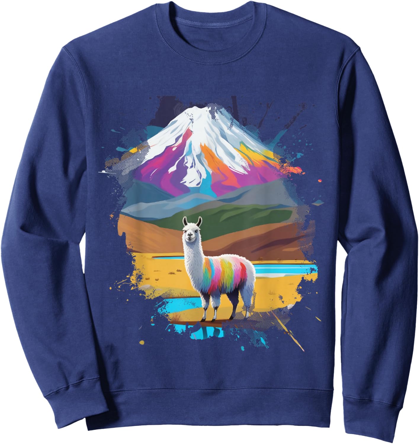 Cute Alpaca Cotopaxi National Park Outfit Llama Ecuador Sweatshirt - Sweatshirt | Navy