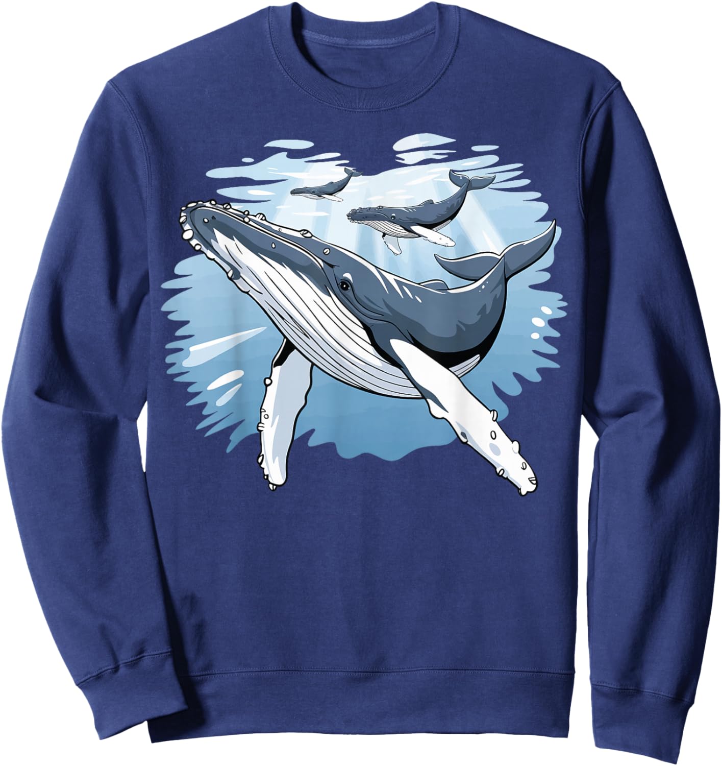 Humpback Whale Sweatshirt - Sweatshirt | Navy