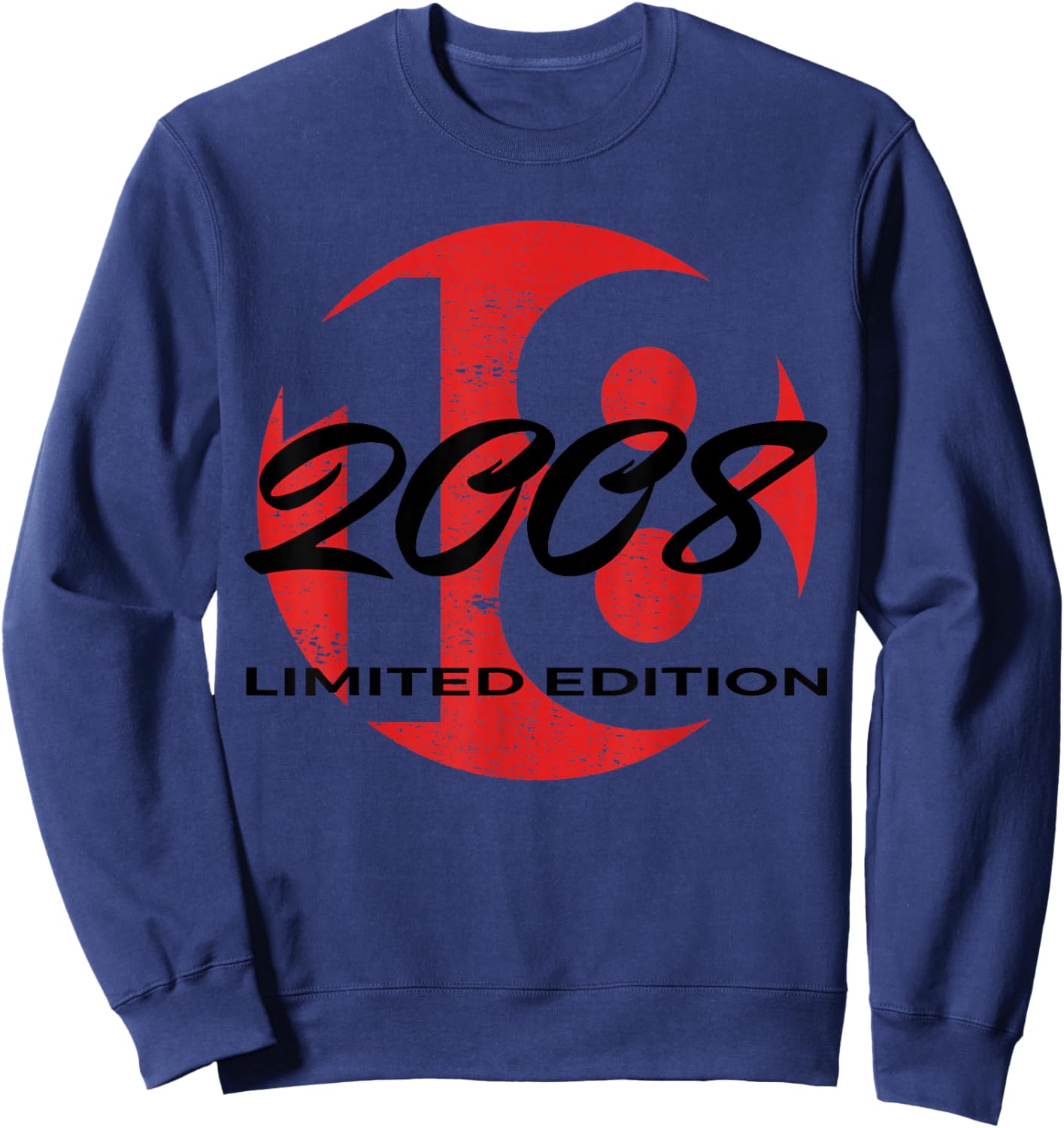 18th Birthday Girl Boy 18 Years 2008 Funny Gift Sweatshirt - Sweatshirt | Navy