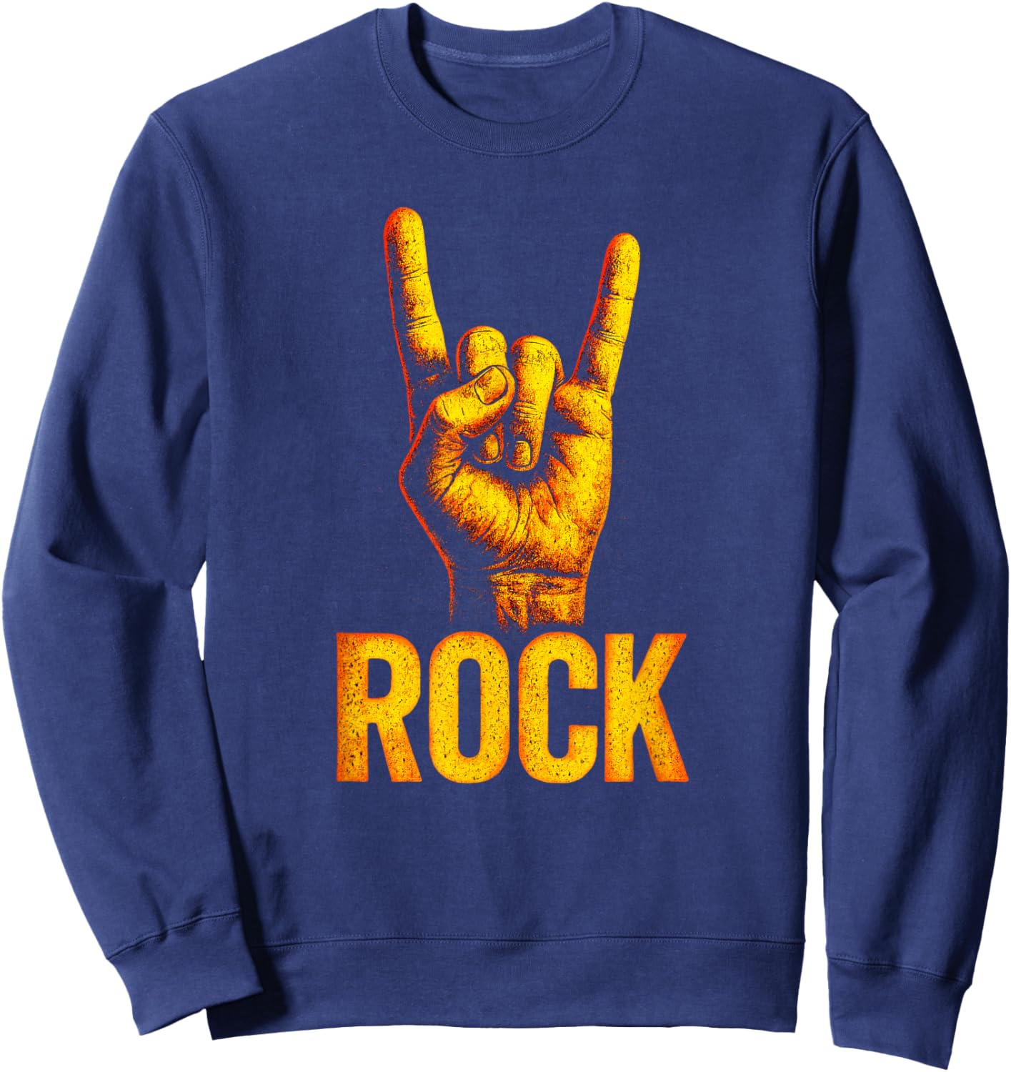 Rock - Hand Horns Punk Music Concert Sweatshirt - Sweatshirt | Navy