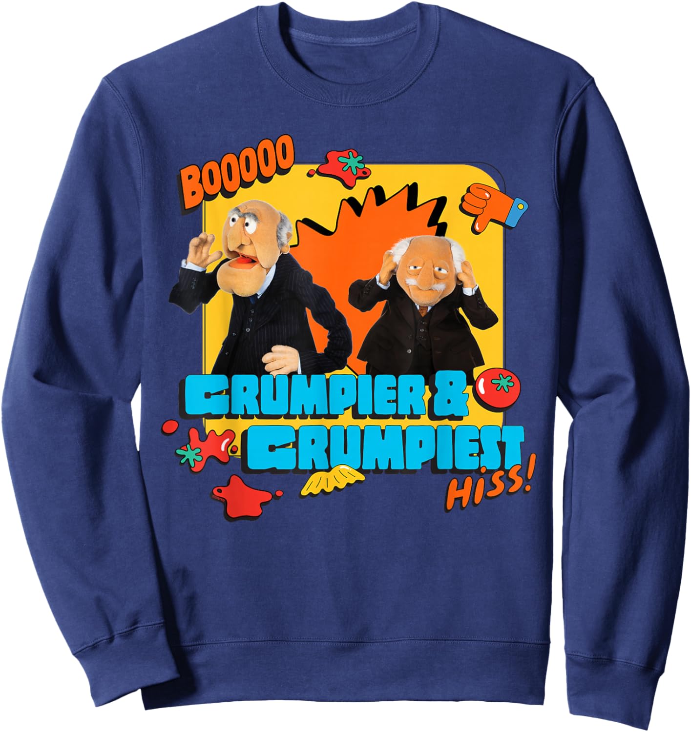 Disney The Muppets Statler and Waldorf Grumpier & Grumpiest Sweatshirt - Sweatshirt | Navy