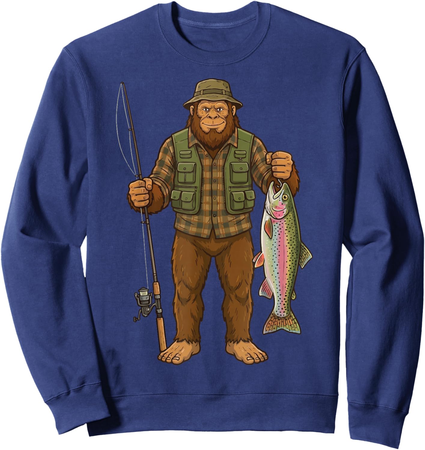 Trout Bigfoot Fisher Sweatshirt - Sweatshirt | Navy