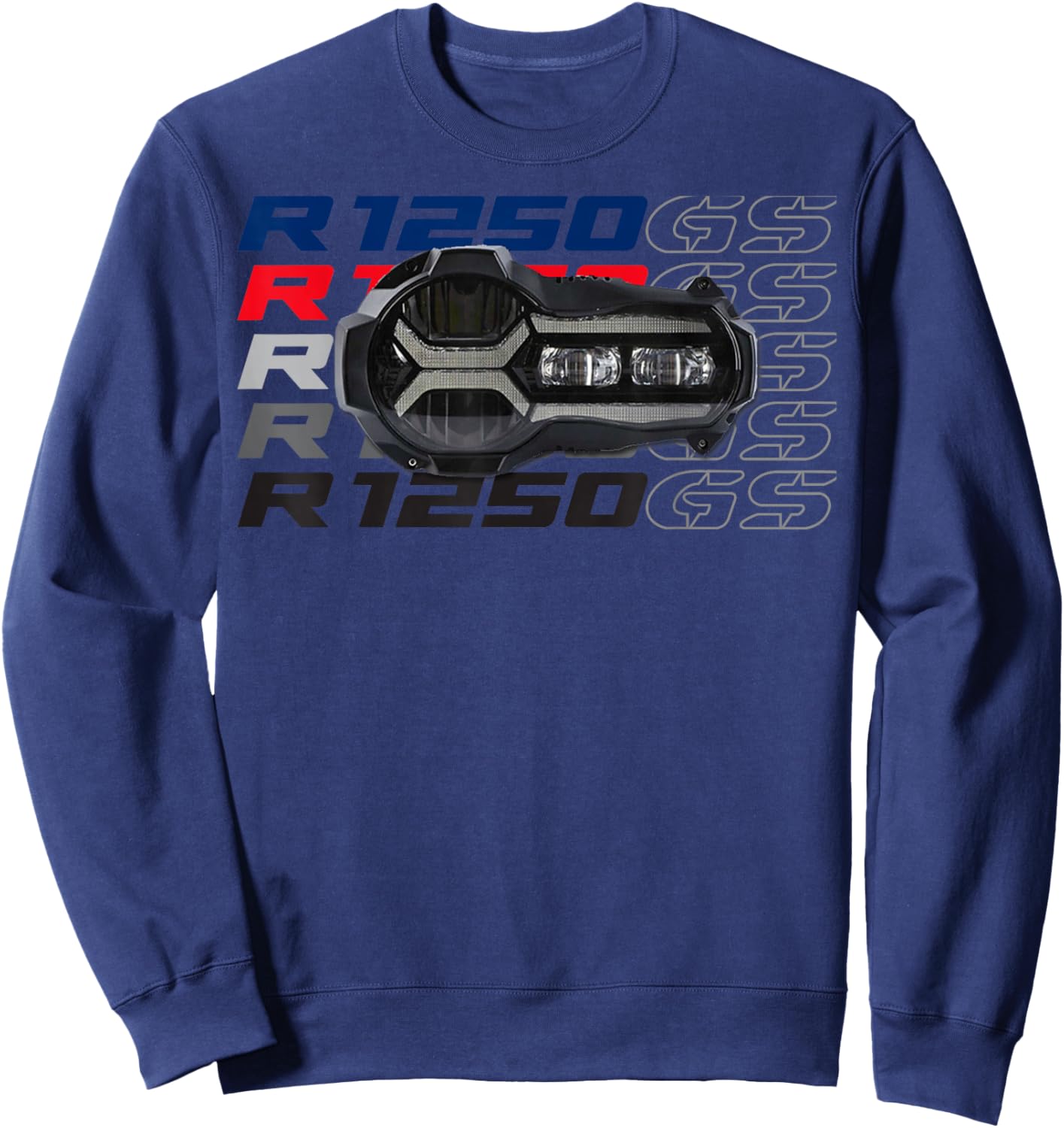 R 1250 GS Adventure Headlight Bike Motorcycle Sweatshirt - Sweatshirt | Navy