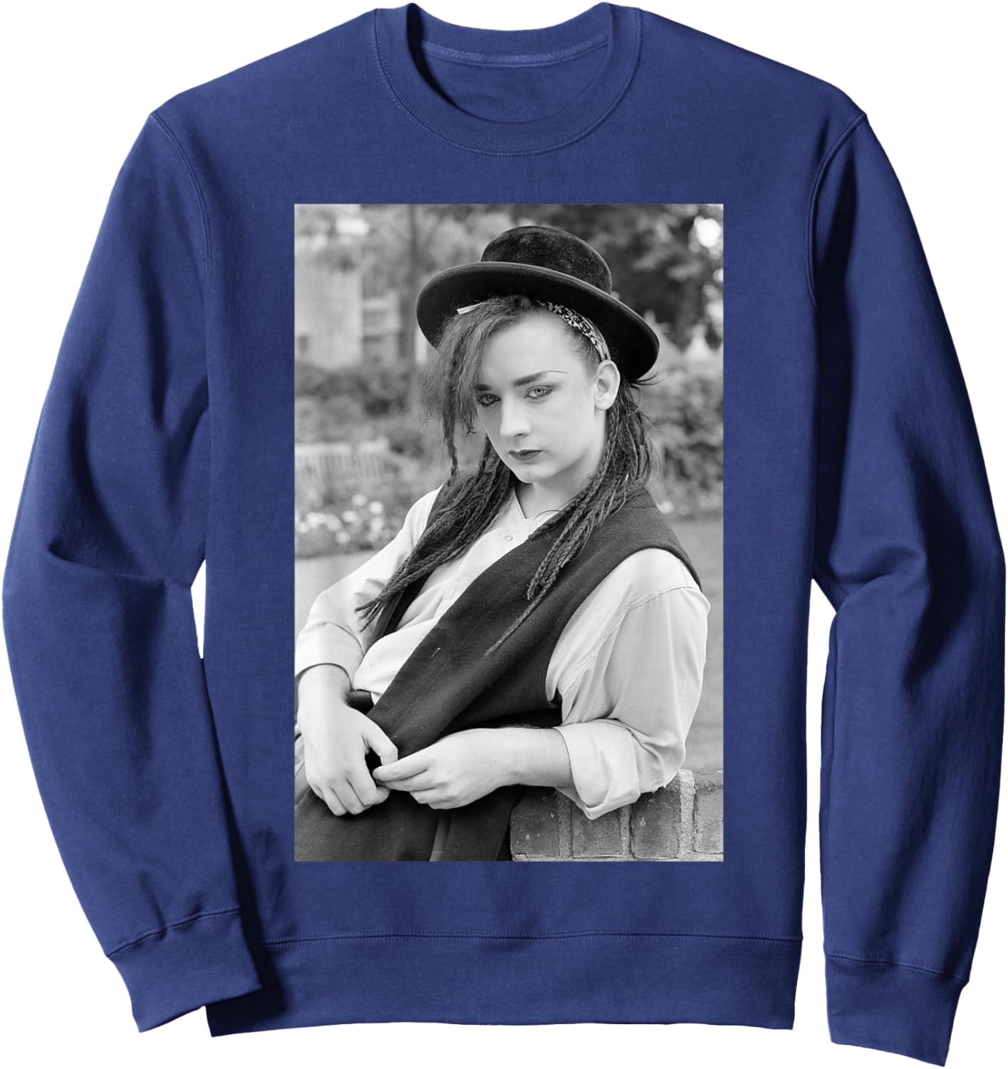 Culture Club Boy George Portrait 1982 Sweatshirt - Sweatshirt | Navy