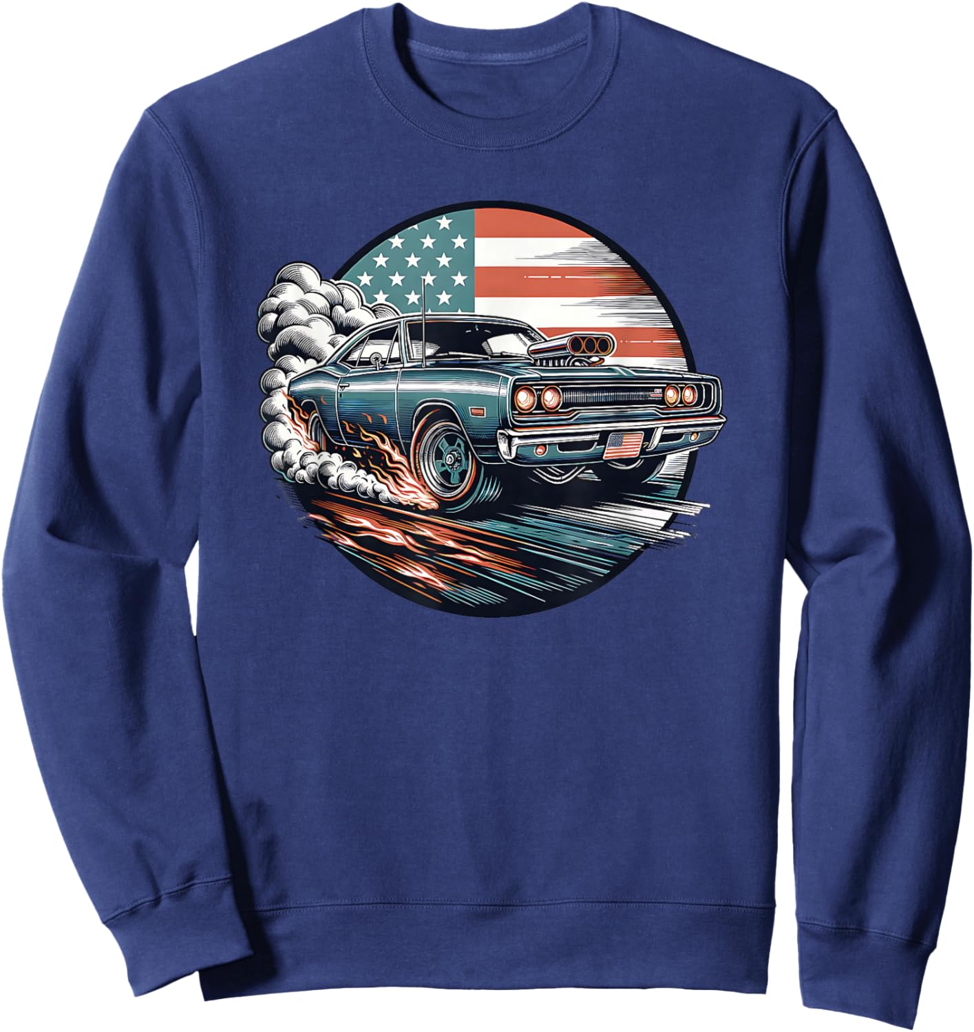 Muscle Car Sweatshirt - Sweatshirt | Navy