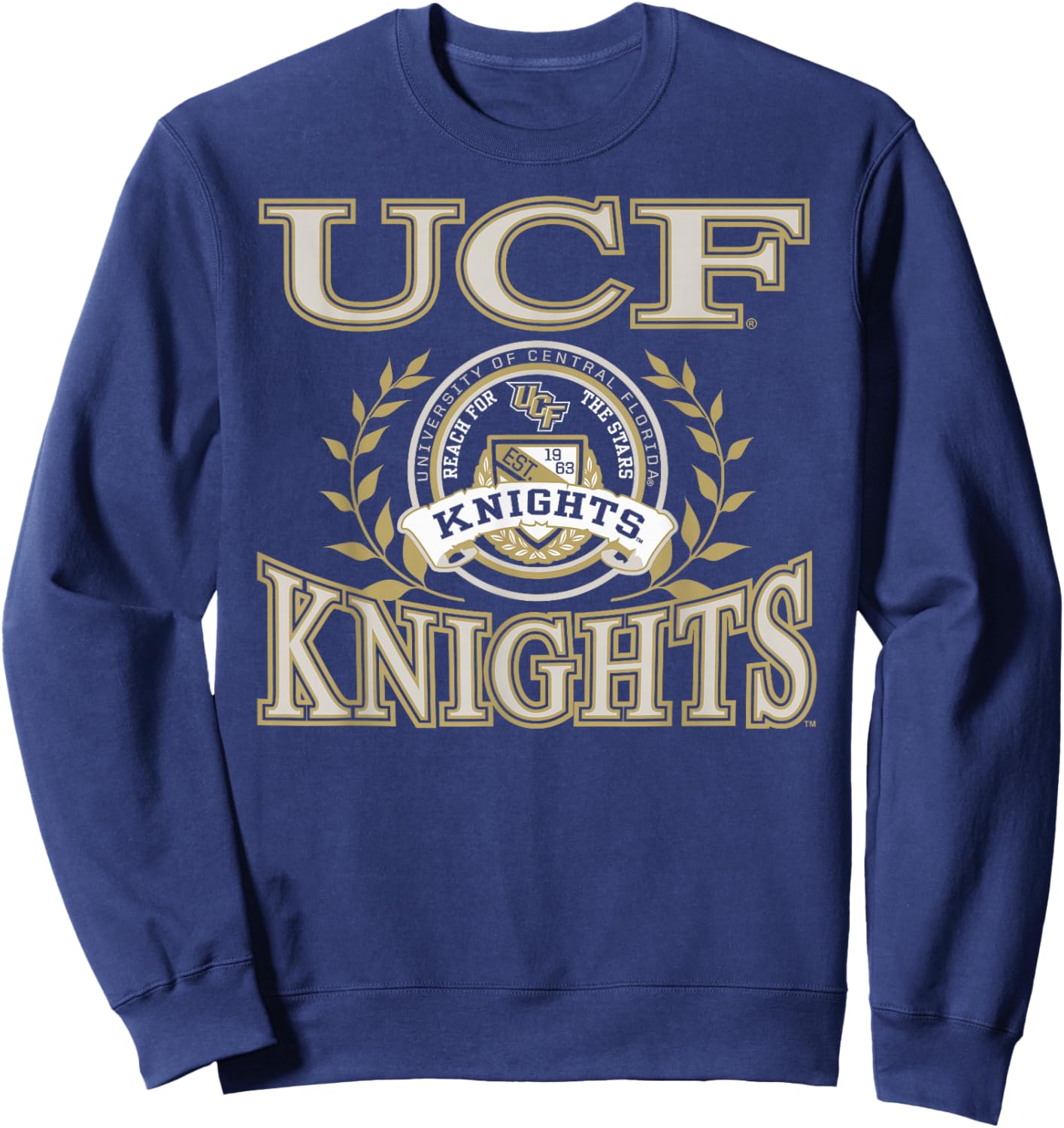 Central Florida Golden Knights Laurels Black Sweatshirt - Sweatshirt | Navy