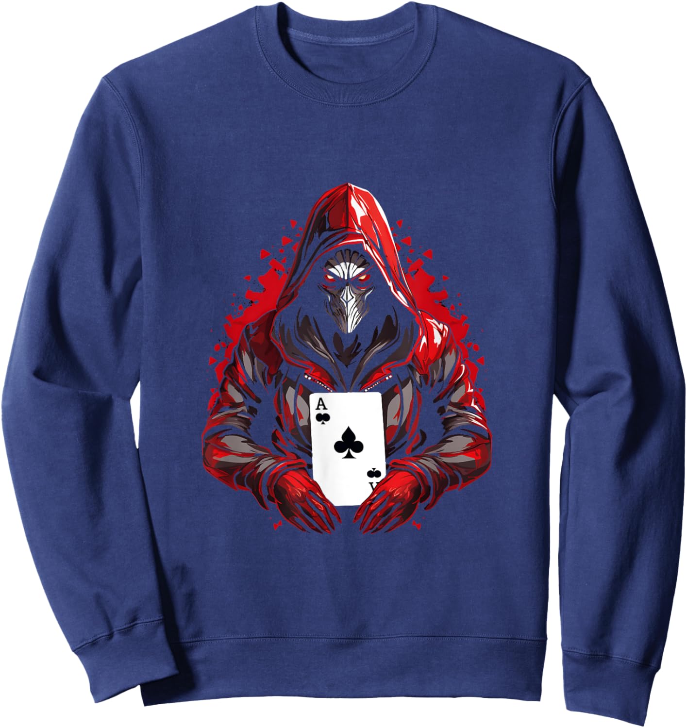 Poker Gambling Funny Casino Play Card Gambler Poker Sweatshirt - Sweatshirt | Navy