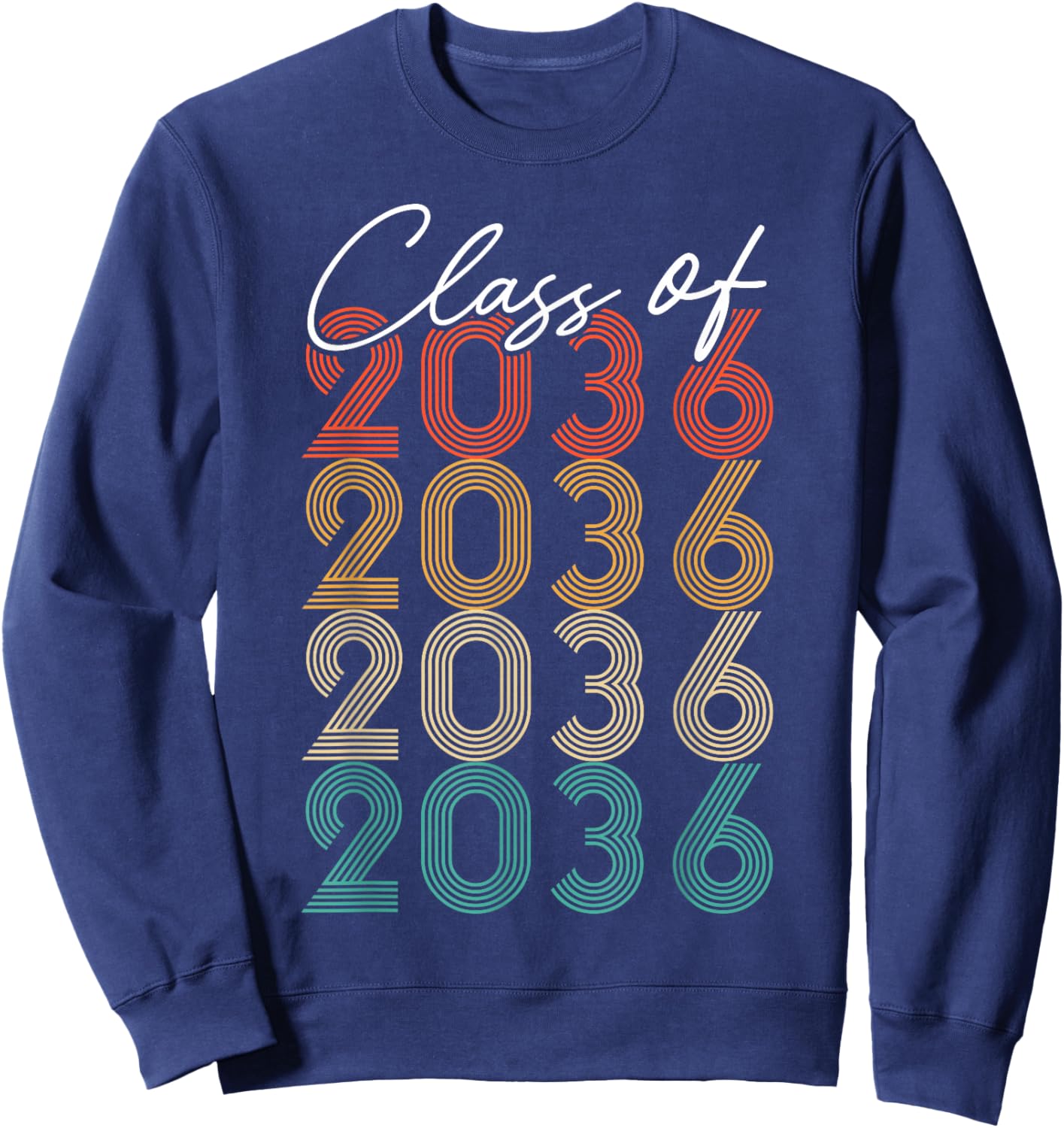 Class of 2036 Vintage Kindergarten To Graduation Sweatshirt - Sweatshirt | Navy