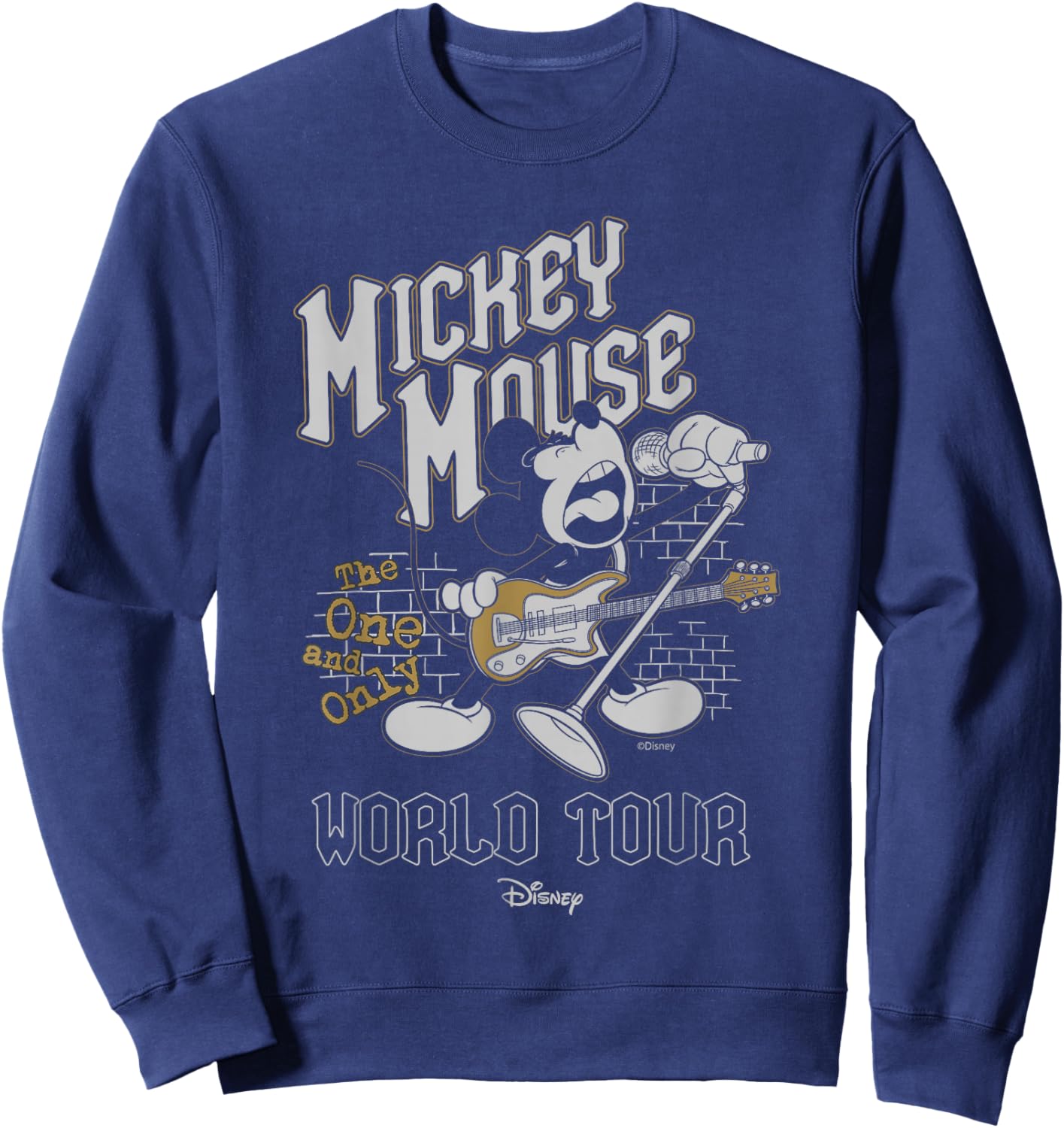 Disney Mickey and Friends Rock Star World Tour Vintage Sweatshirt - Sweatshirt | Navy