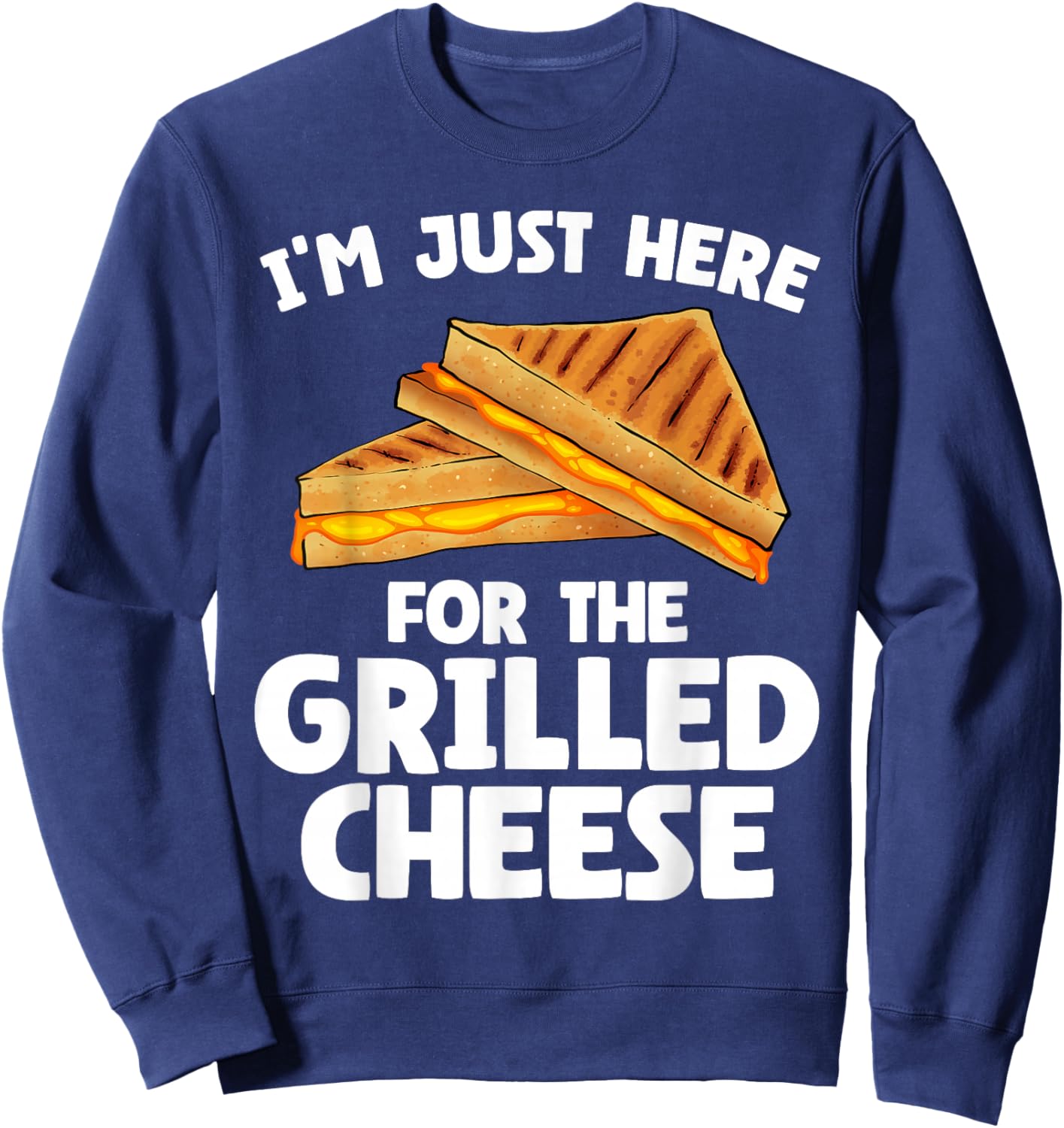 Funny Grilled Cheese Art Women Grilled Cheese Lover Sweatshirt - Sweatshirt | Navy