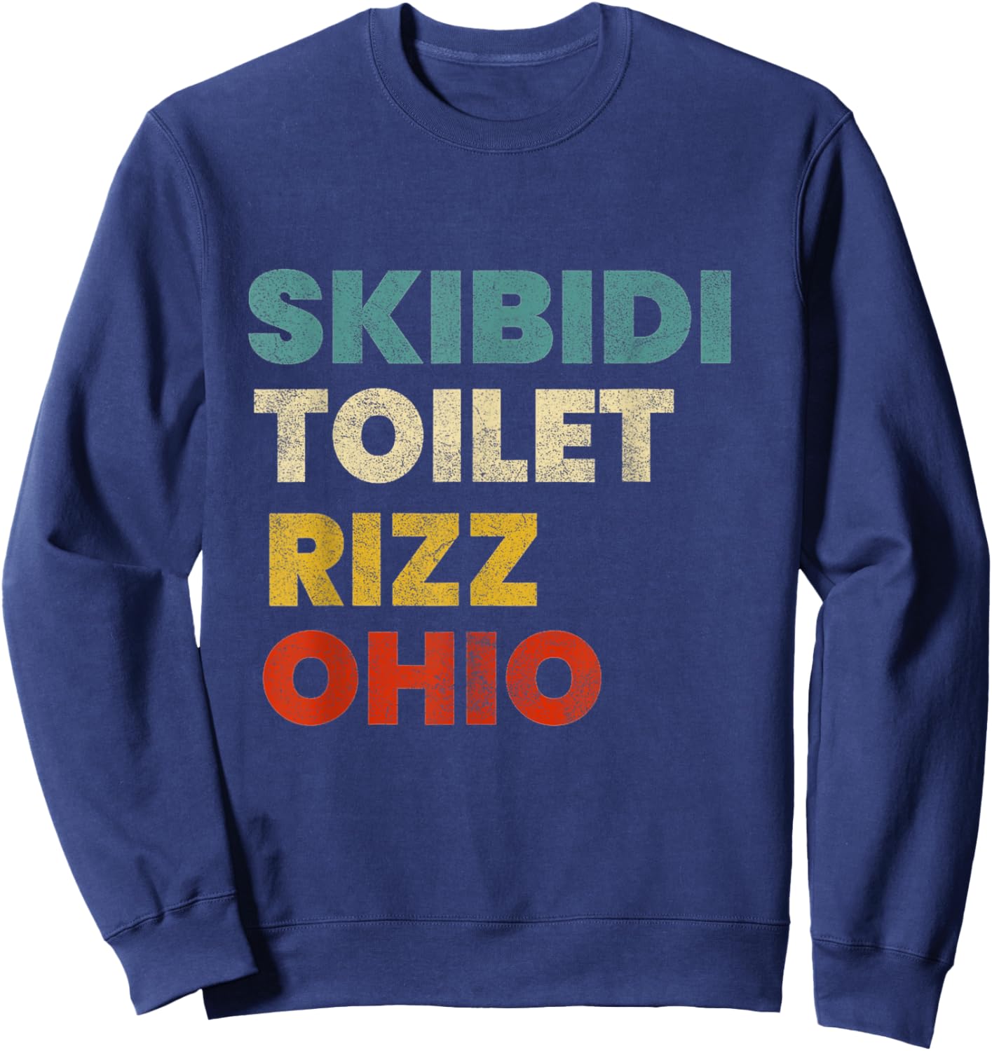 Skibidi Toilet Rizz Ohio Sweatshirt - Sweatshirt | Navy