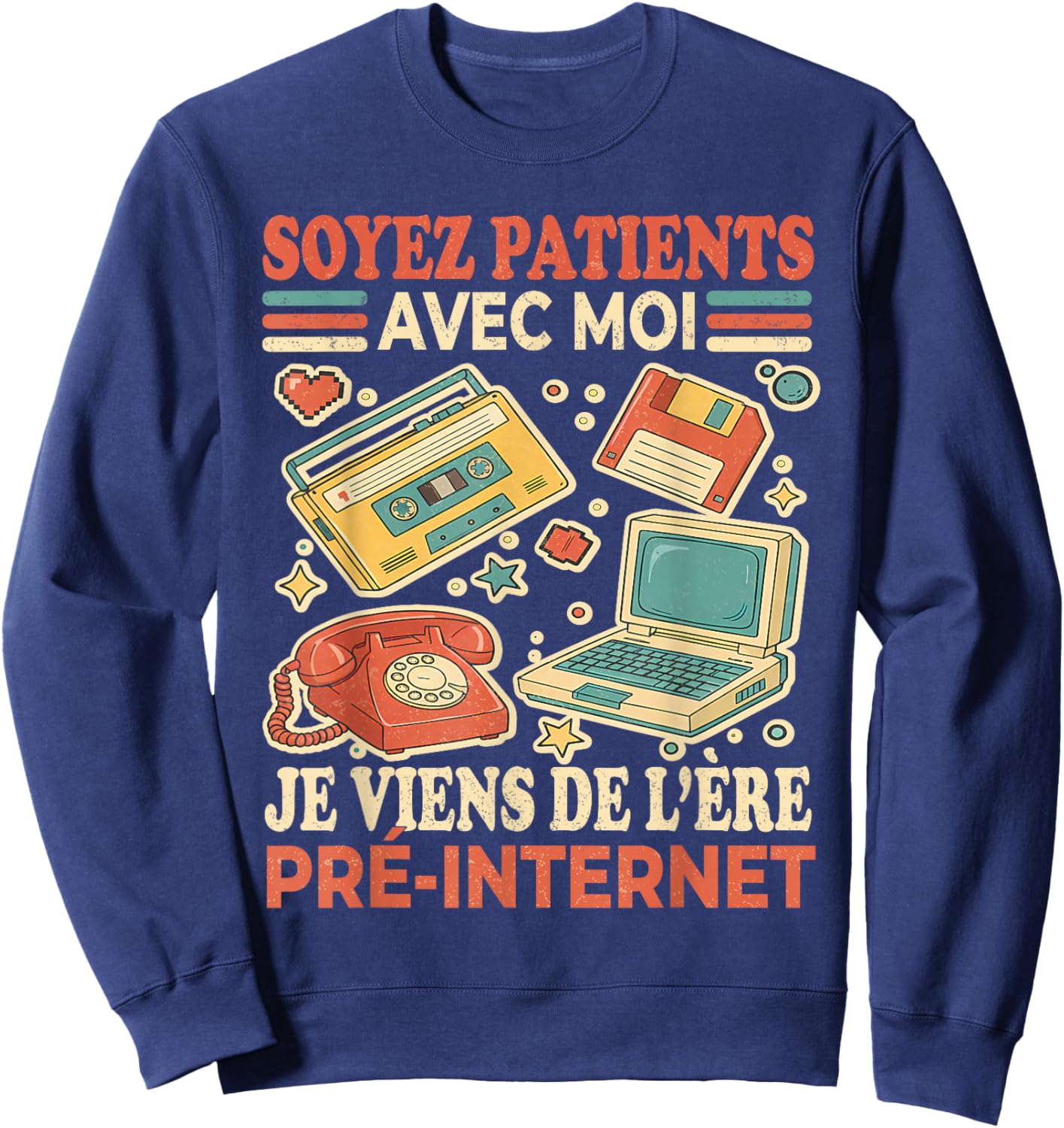 Vintage Nostalgia - Humour pour Vieux Sweatshirt - Sweatshirt | Navy