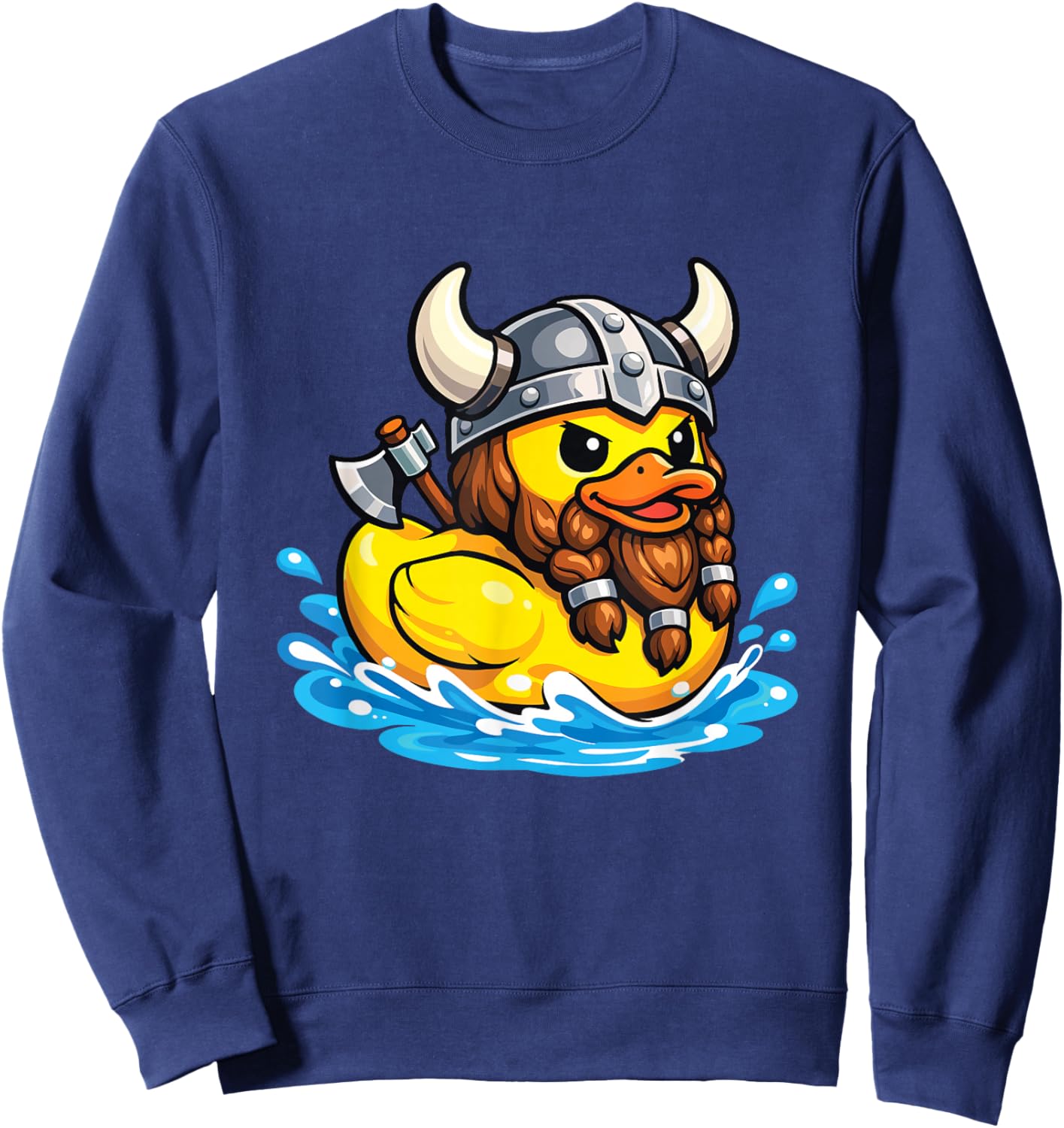 Rubber Duck Viking - Rubber Duck Lover Duckie Duckling Sweatshirt - Sweatshirt | Navy