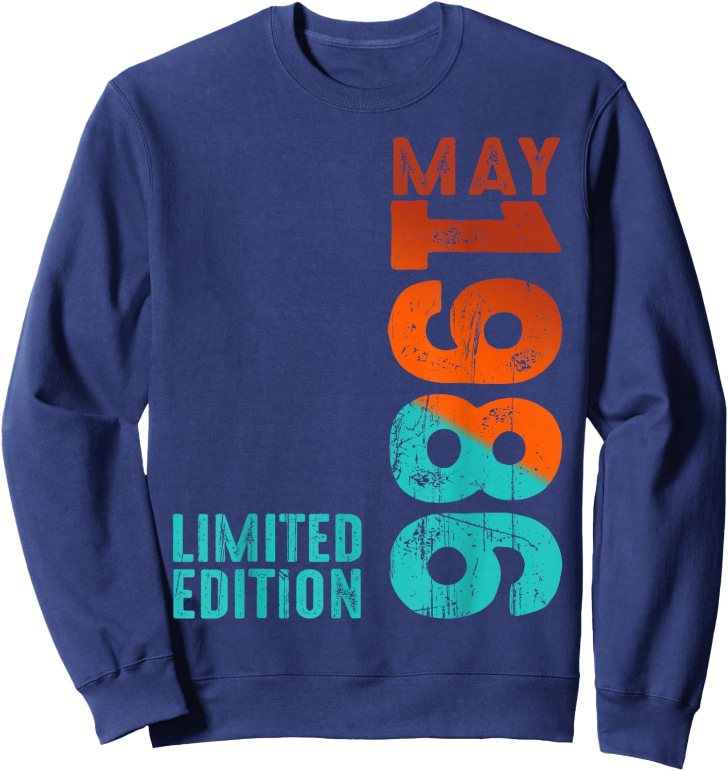 Mai 1986 Année 1986 Rétro 1986 Millésime 1986 Depuis 1986 Sweatshirt - Sweatshirt | Navy