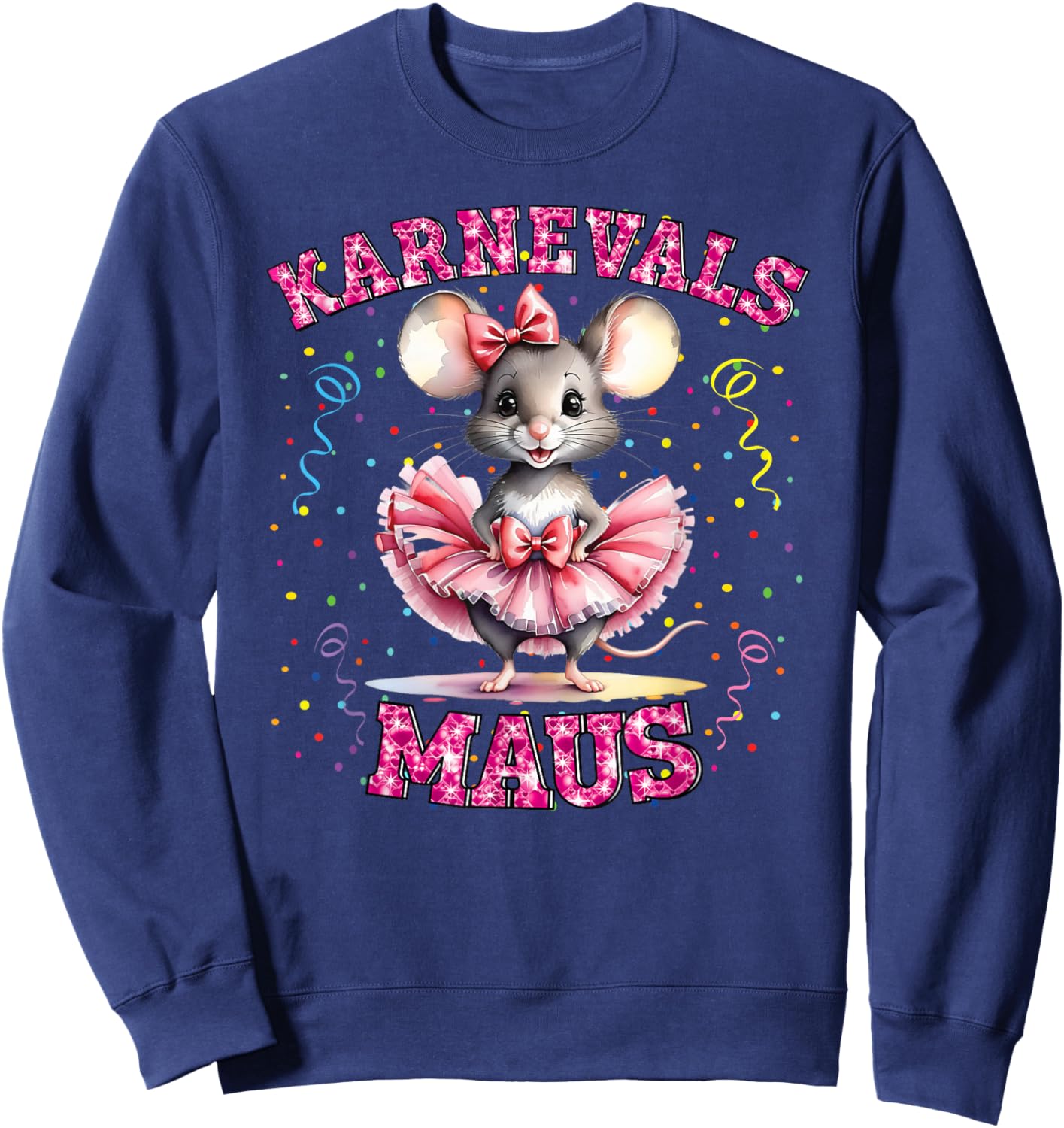 Carnival Mouse Girls' Carnival Costume Confetti Sweatshirt - Sweatshirt | Navy