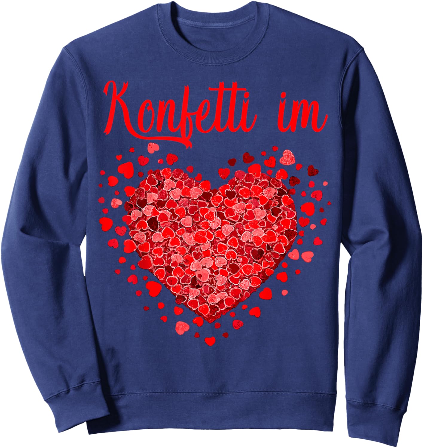 Confetti in Heart Fancy Dress Carnival Confetti Costume Outfit Sweatshirt - Sweatshirt | Navy