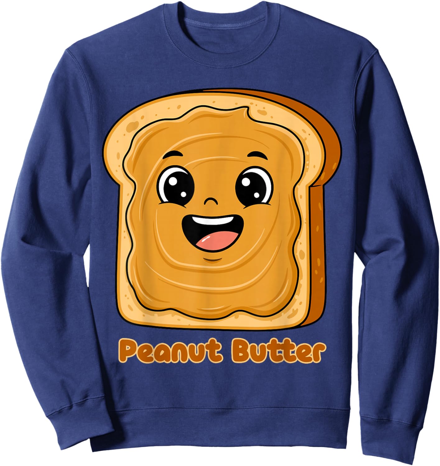 Funny Peanut Butter-Jelly Friends Cute Food Matching Couple Sweatshirt - Sweatshirt | Navy