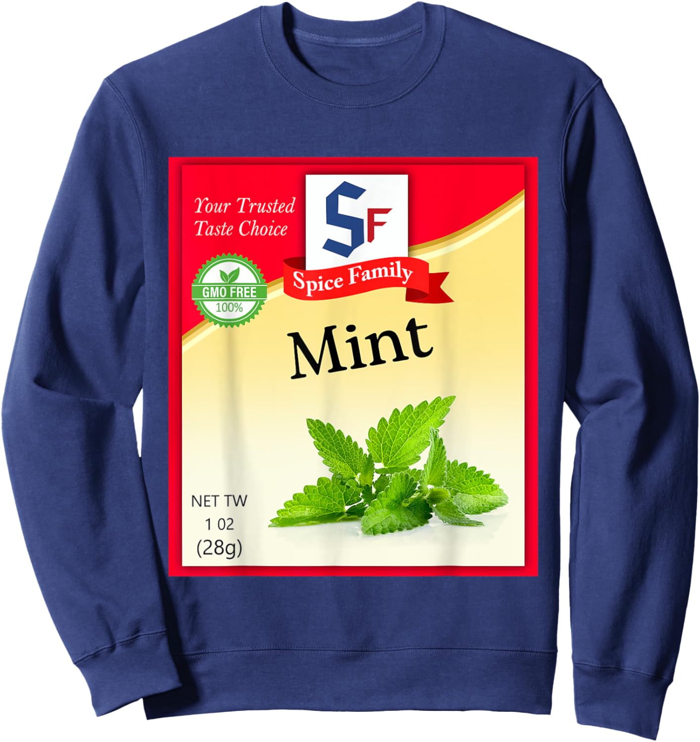 Mint Condiment Costume Holiday Spice Costumes Sweatshirt - Sweatshirt | Navy