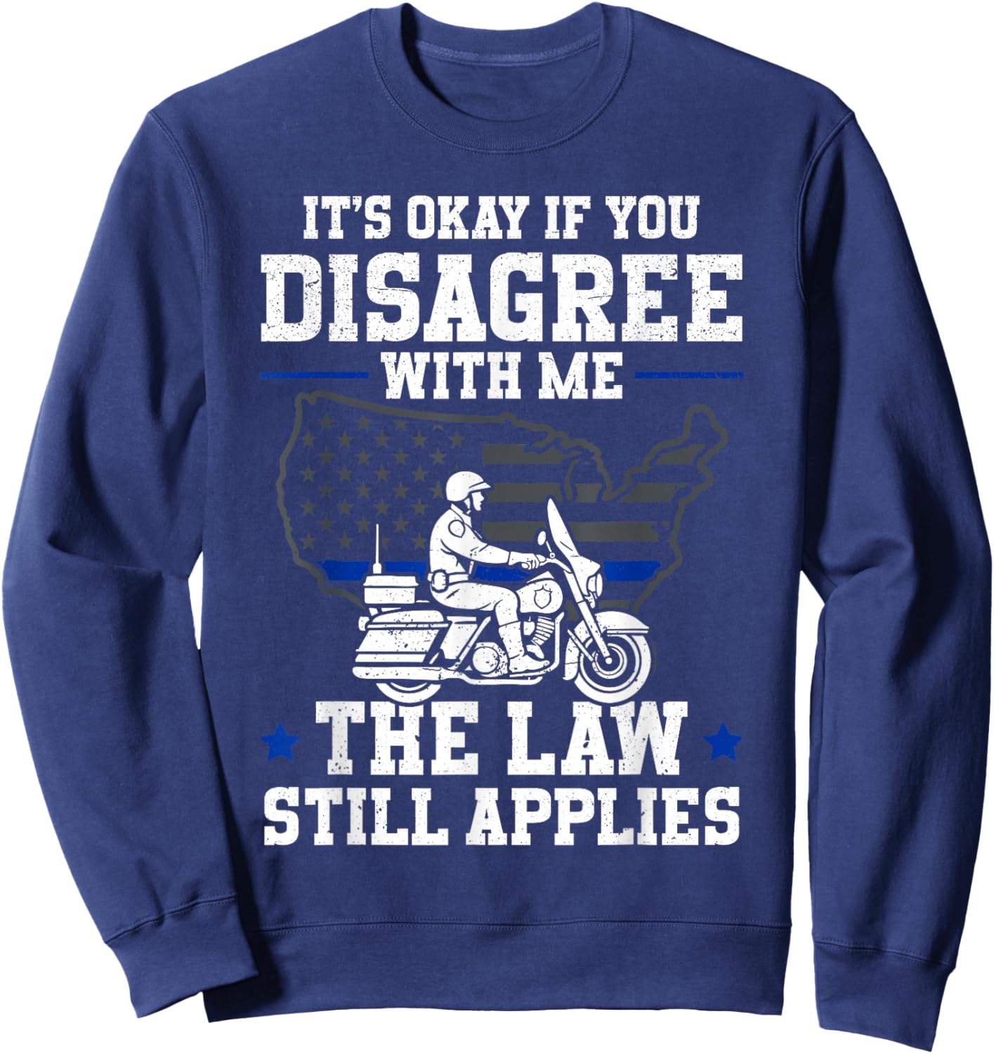 Highway Patrol Police Officer CHP Sweatshirt - Sweatshirt | Navy