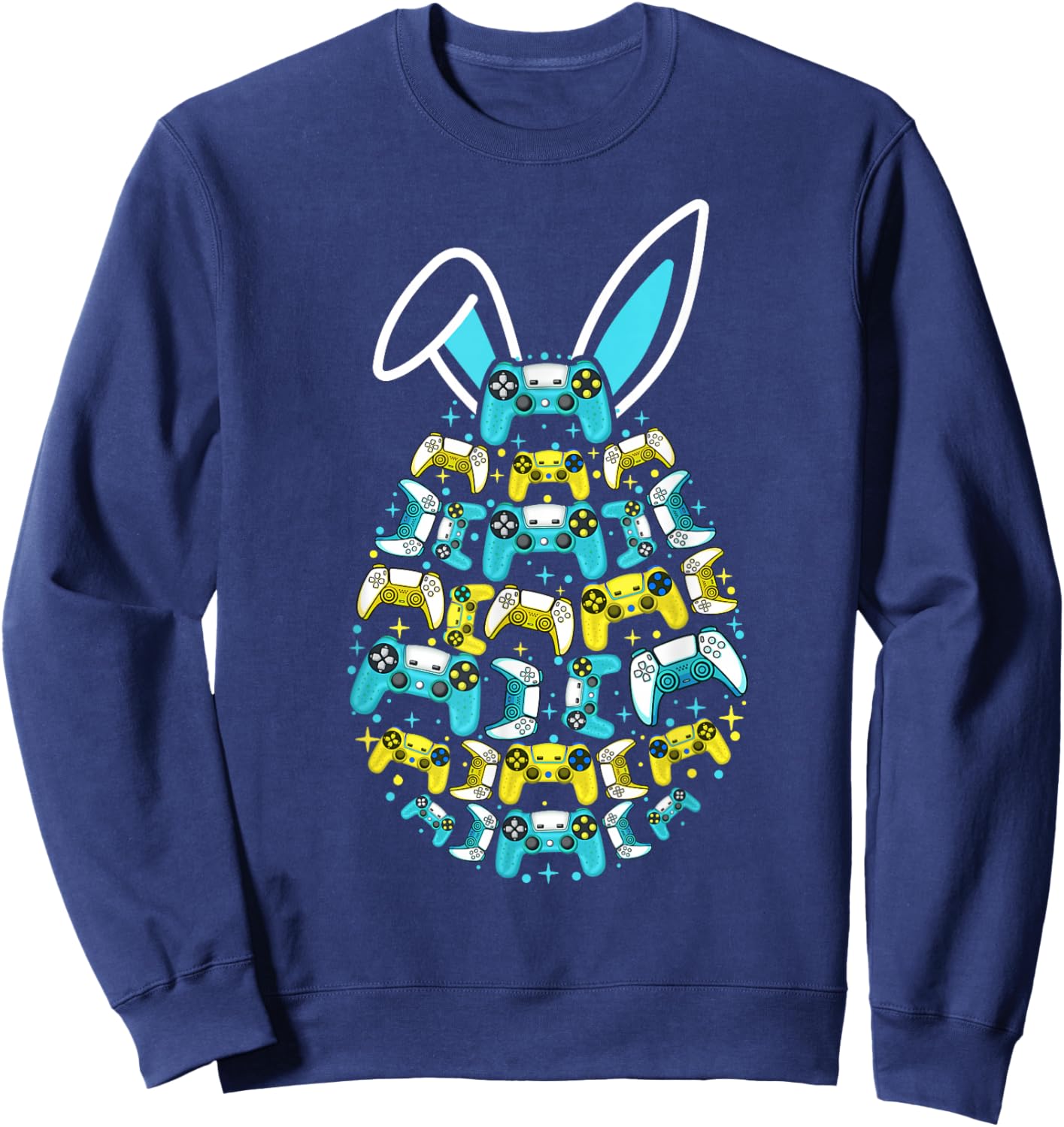 Happy Easter Day gaming Bunny Egg funny gamer for Boys kids Sweatshirt - Sweatshirt | Navy