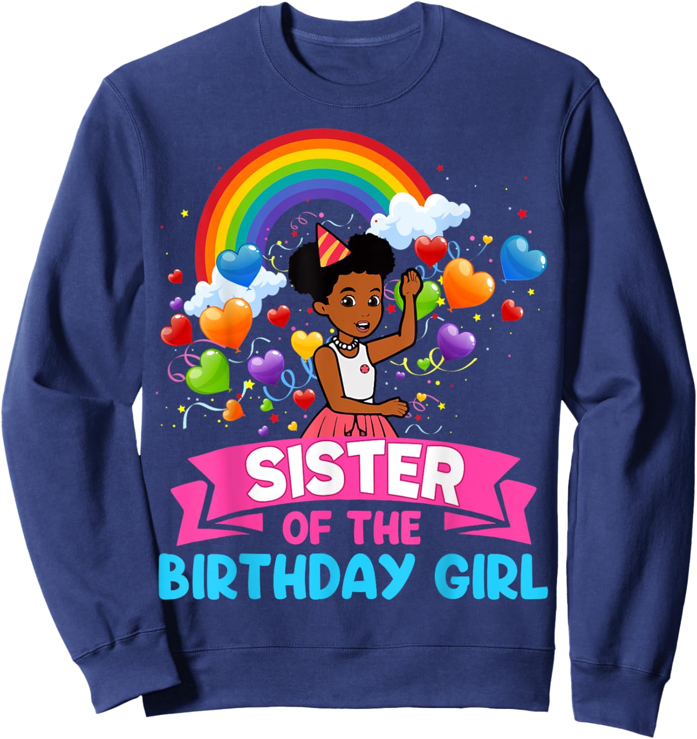 Sister Of Birthday Girl Gracie Birthday Dolls Girl Party Sweatshirt - Sweatshirt | Navy