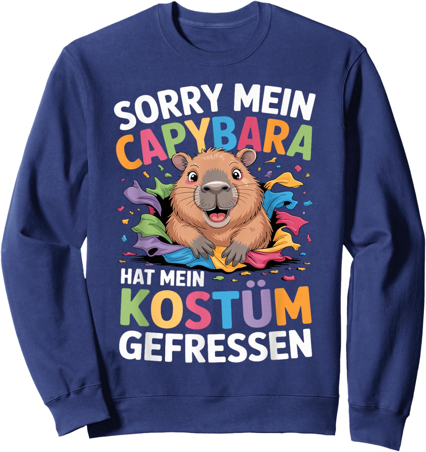 Funny Capybara Fancy Dress Costume Carnival Costume Sweatshirt - Sweatshirt | Navy