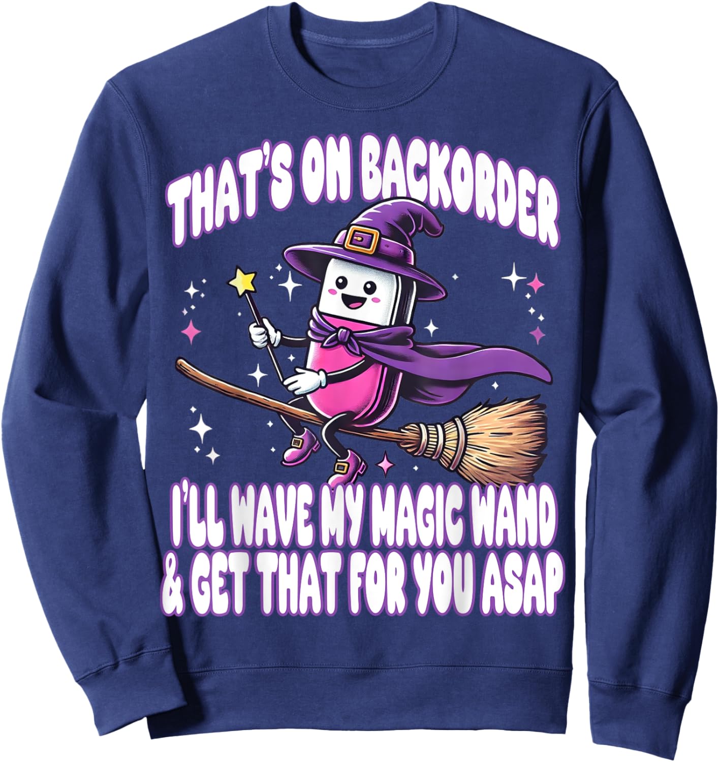 Pharmacy Halloween Pharmacist Tech Technician PharmD Funny Sweatshirt - Sweatshirt | Navy