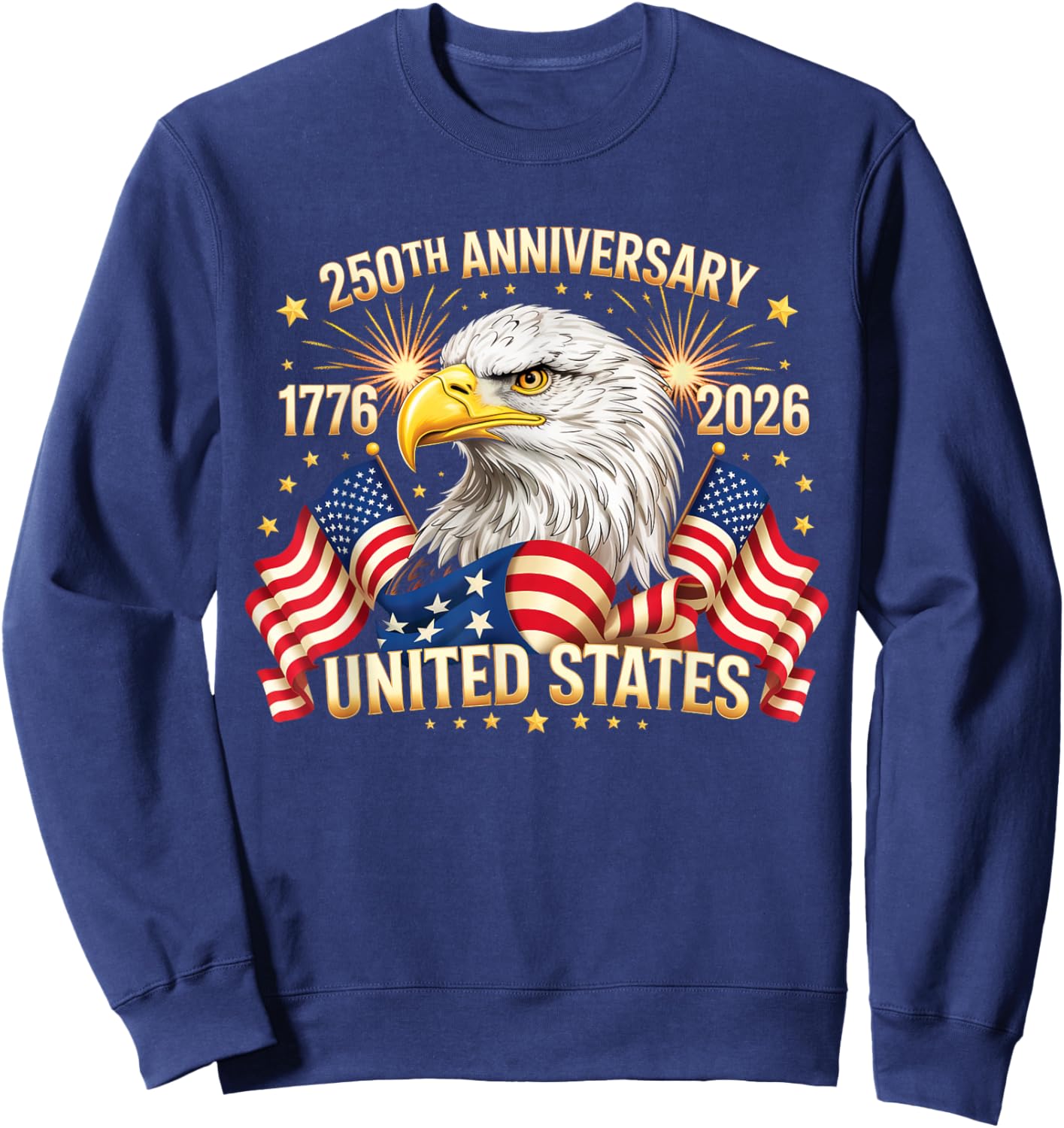250 Years American Anniversary 1776–2026 USA-Flagge Sweatshirt - Sweatshirt | Navy