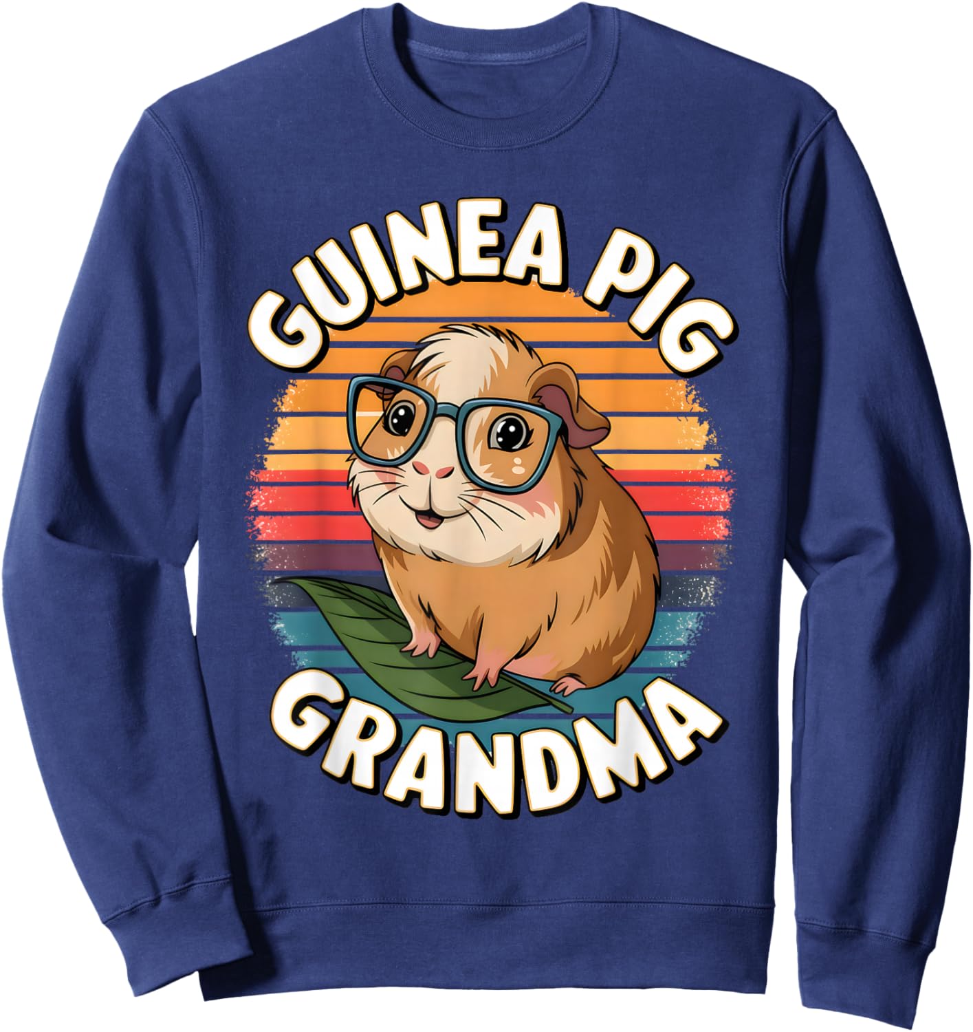 Cute Guinea Pig Grandma Design for Grandmothers Sweatshirt - Sweatshirt | Navy