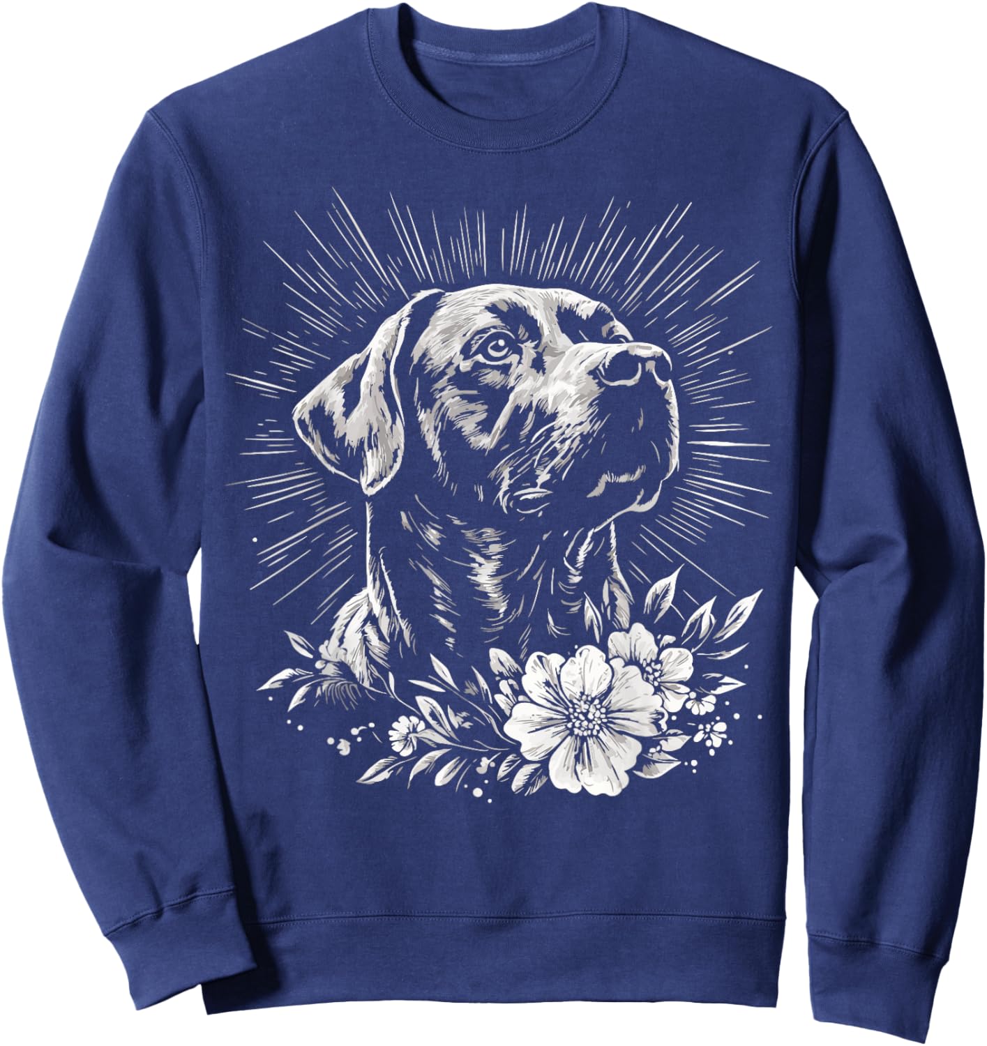 Retro Labrador Retriever Dog Lover Tattoo Style Sweatshirt - Sweatshirt | Navy