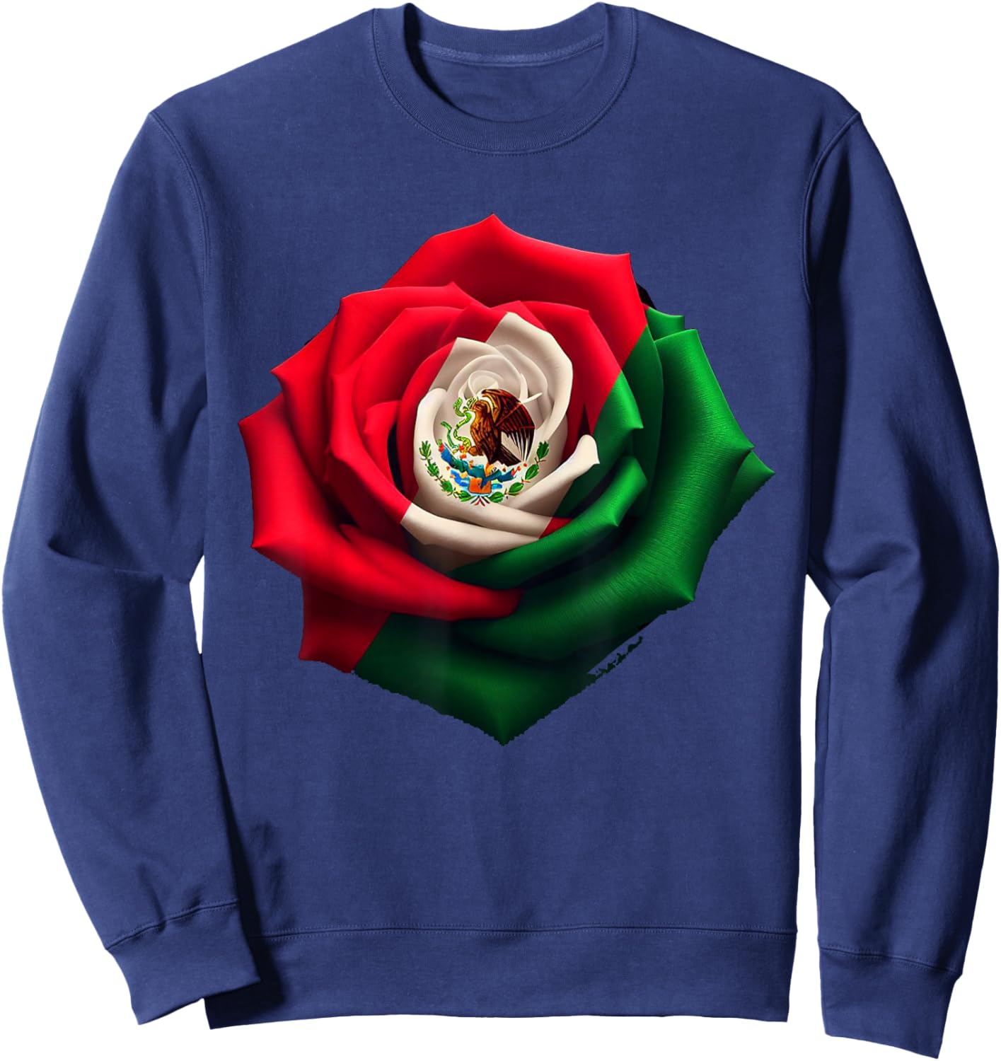 Mexico Gift Rose Tijuana Mexican Hispanic Pride Poncho Sweatshirt - Sweatshirt | Navy